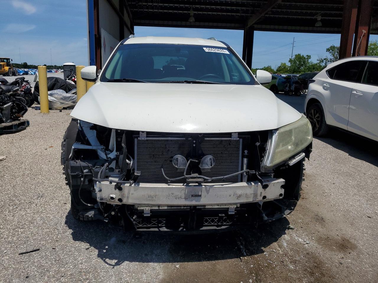 2015 Nissan Pathfinder S White vin: 5N1AR2MN6FC681120