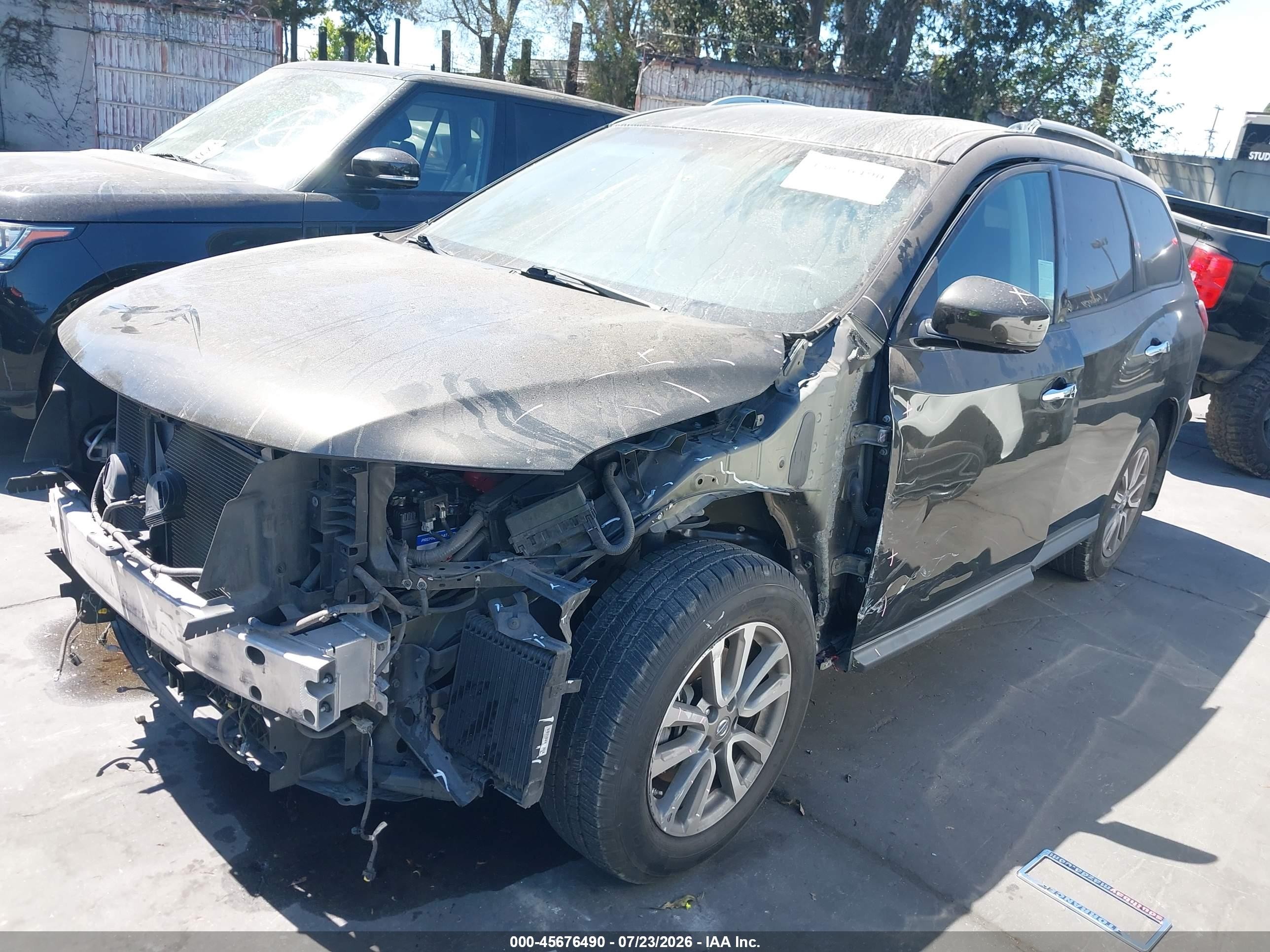 2015 Nissan Pathfinder Sv Green vin: 5N1AR2MN6FC702502
