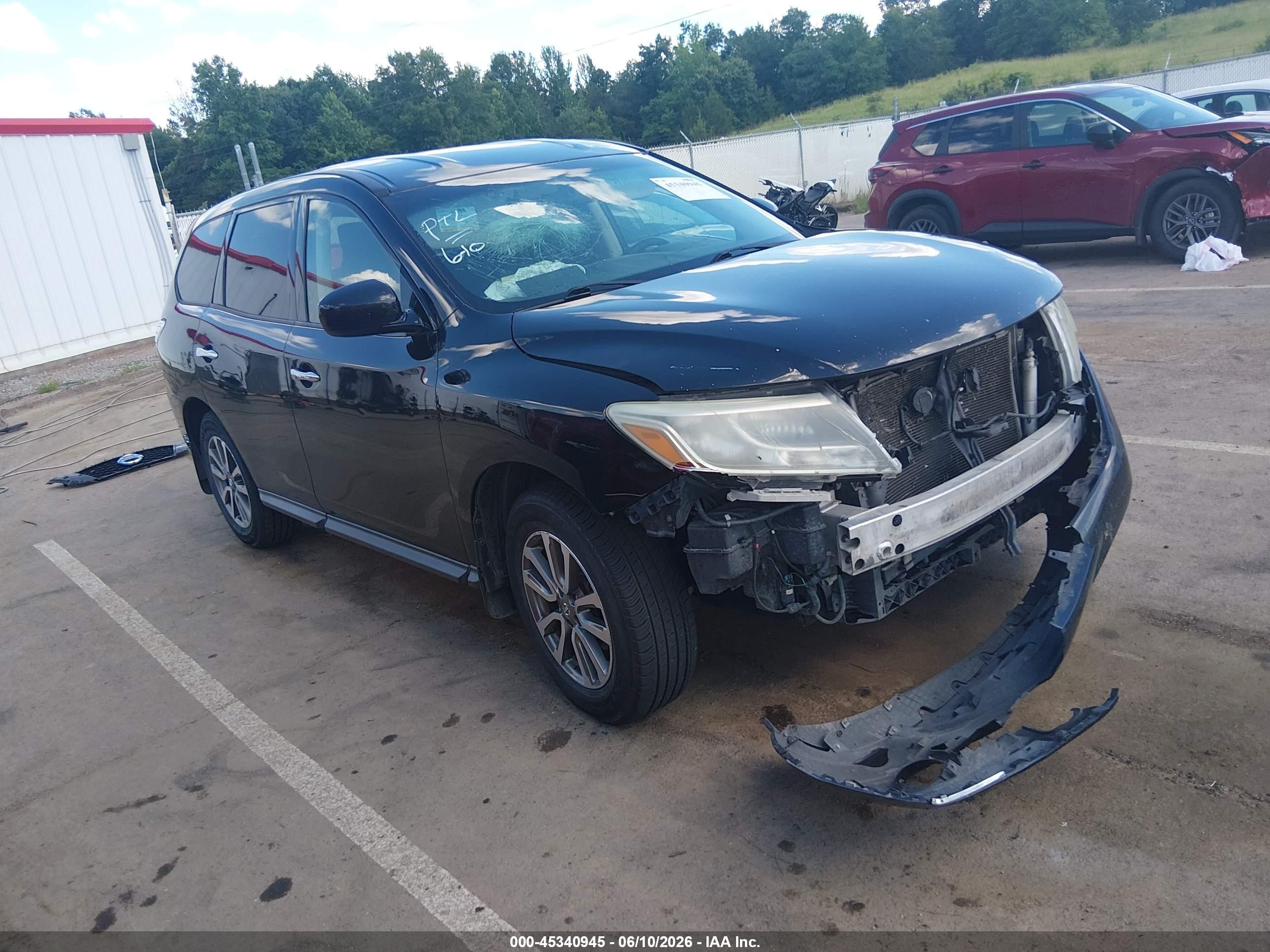 2013 Nissan Pathfinder S Черный vin: 5N1AR2MN7DC601997