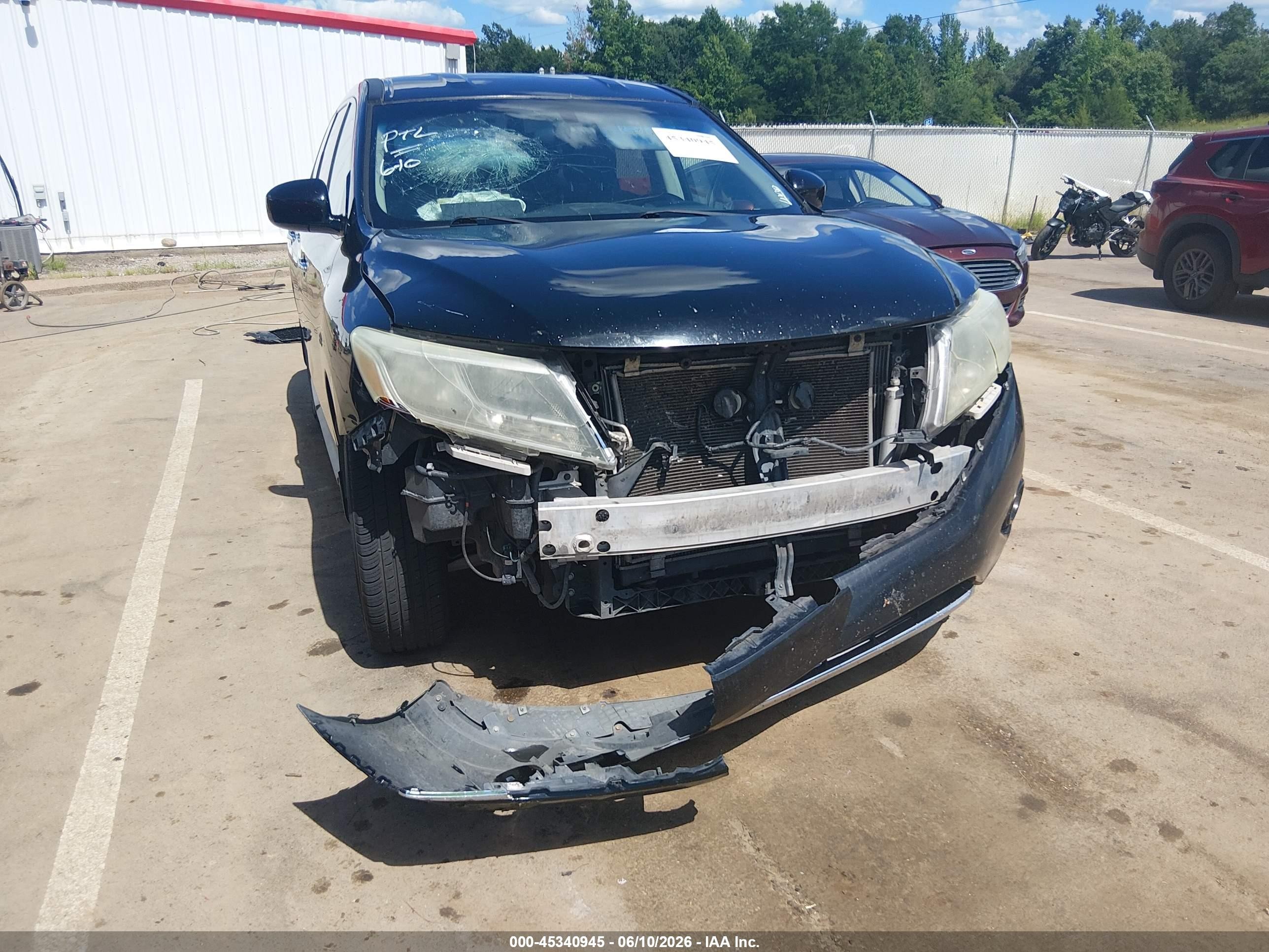 2013 Nissan Pathfinder S Black vin: 5N1AR2MN7DC601997