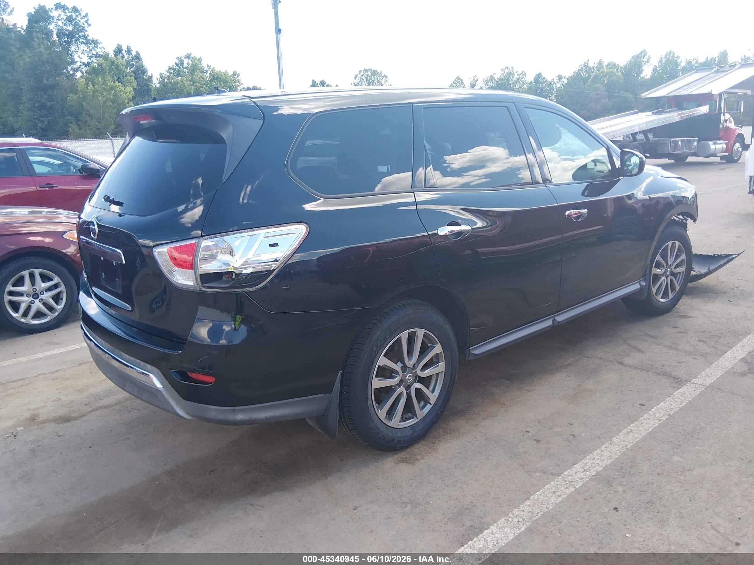 2013 Nissan Pathfinder S Black vin: 5N1AR2MN7DC601997