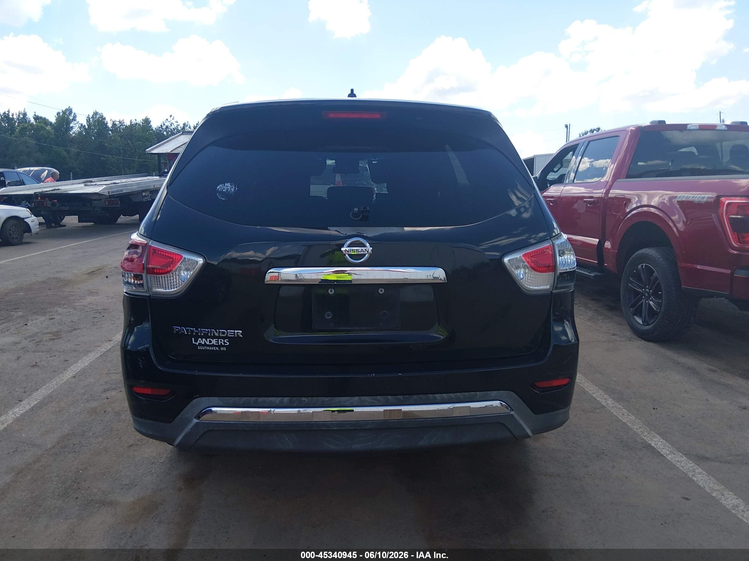 2013 Nissan Pathfinder S Black vin: 5N1AR2MN7DC601997