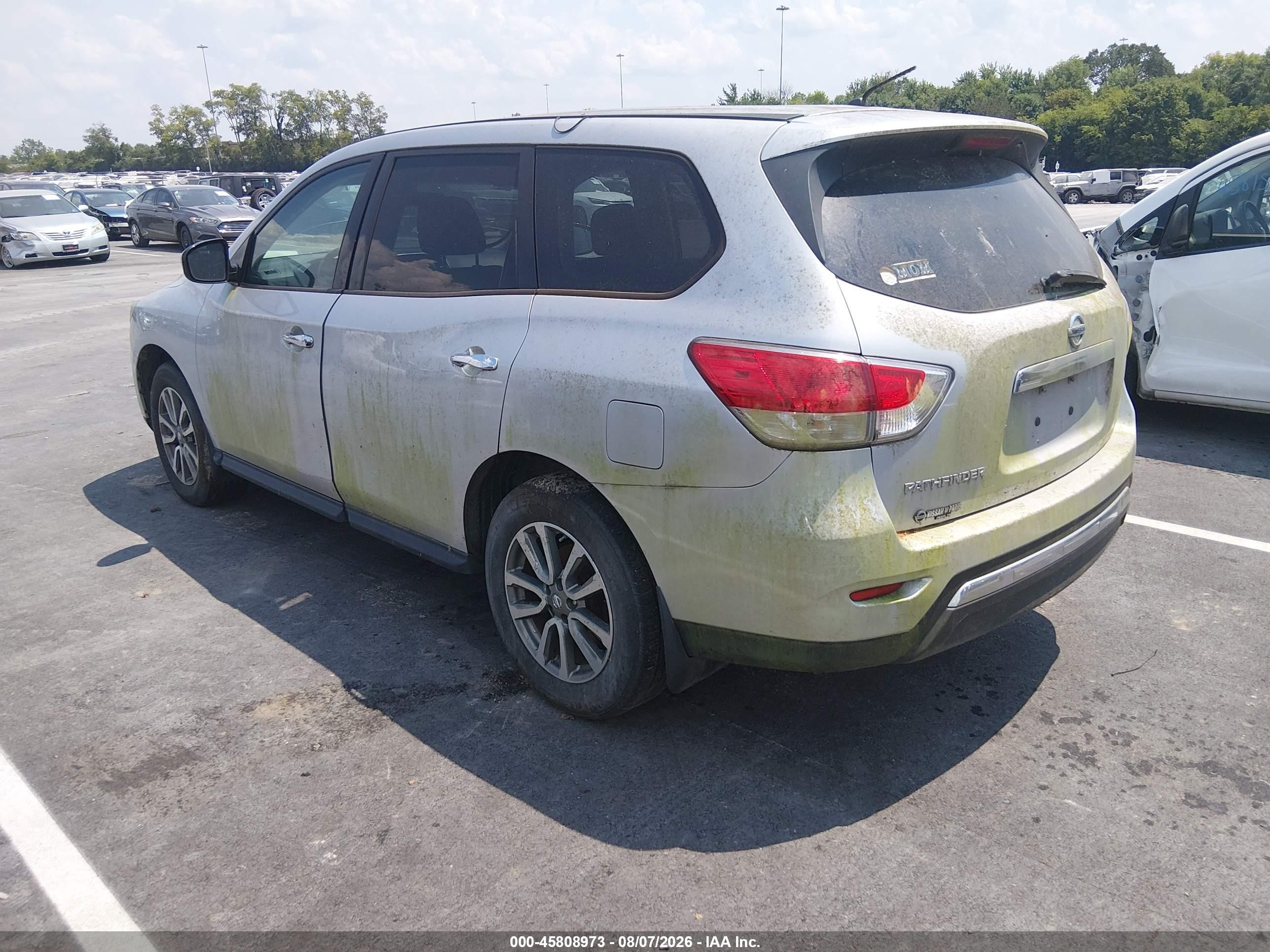 2013 Nissan Pathfinder S Silver vin: 5N1AR2MN7DC605726