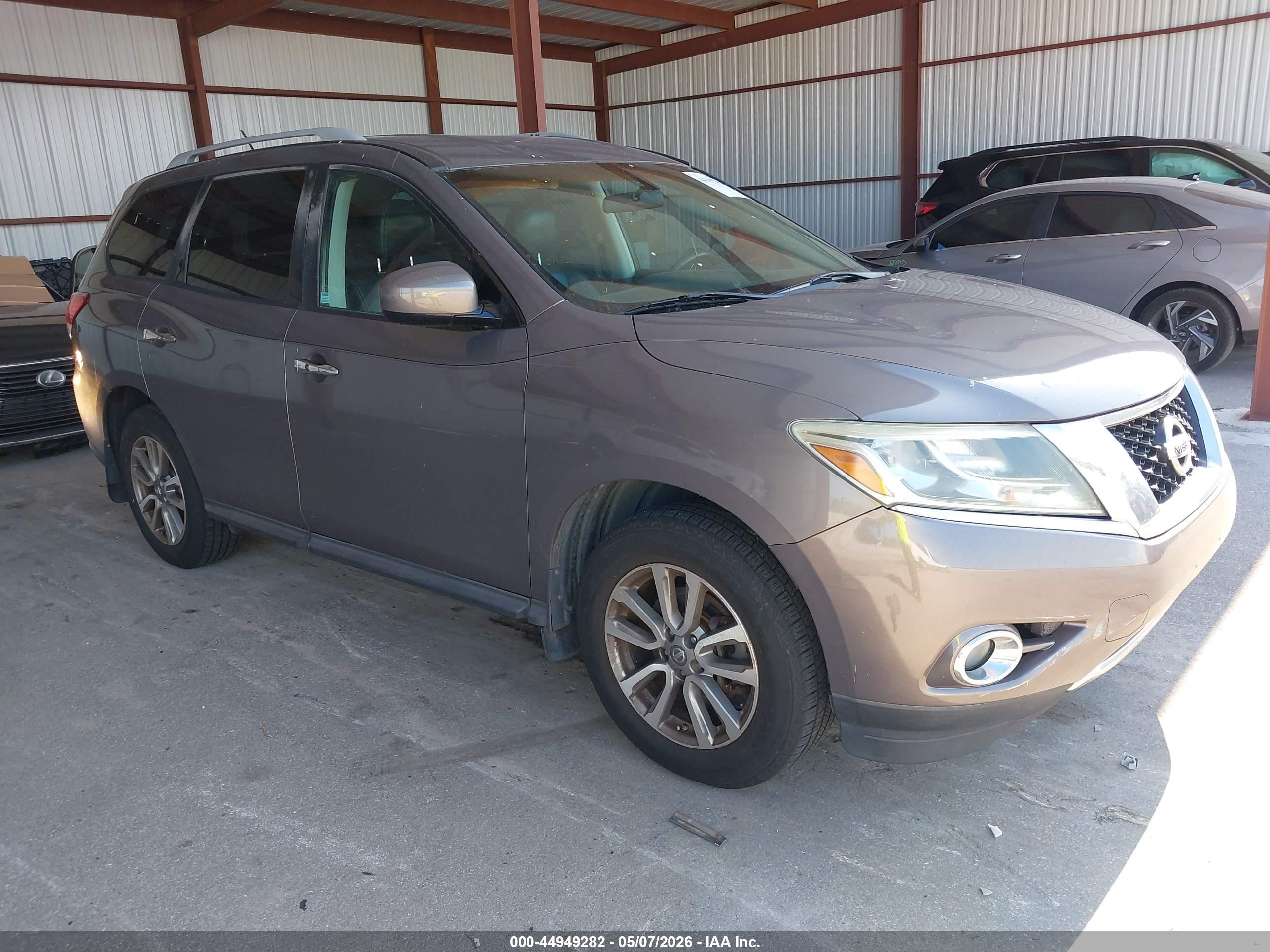 2013 Nissan Pathfinder Sv Gray vin: 5N1AR2MN7DC613275