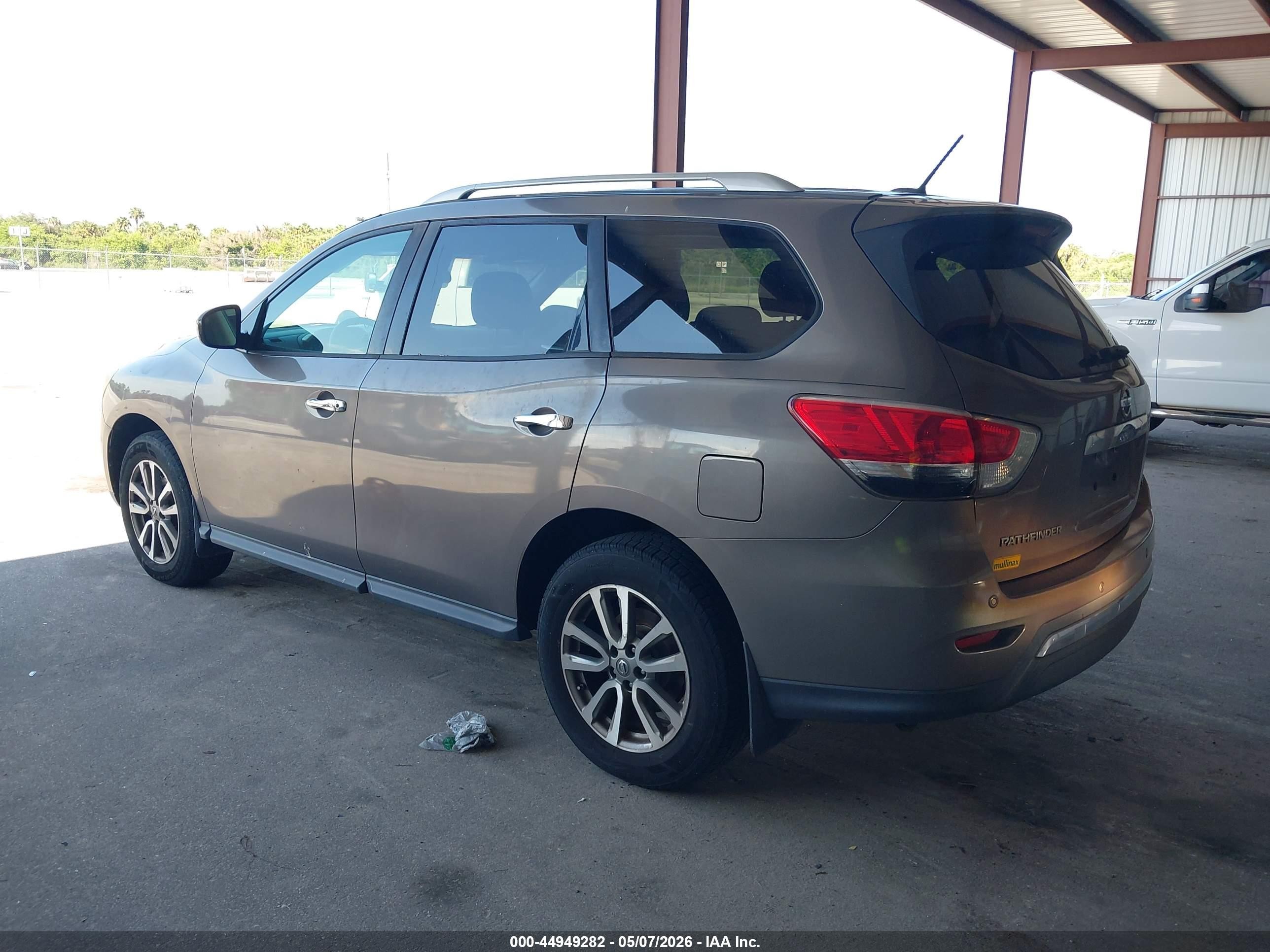 2013 Nissan Pathfinder Sv Gray vin: 5N1AR2MN7DC613275