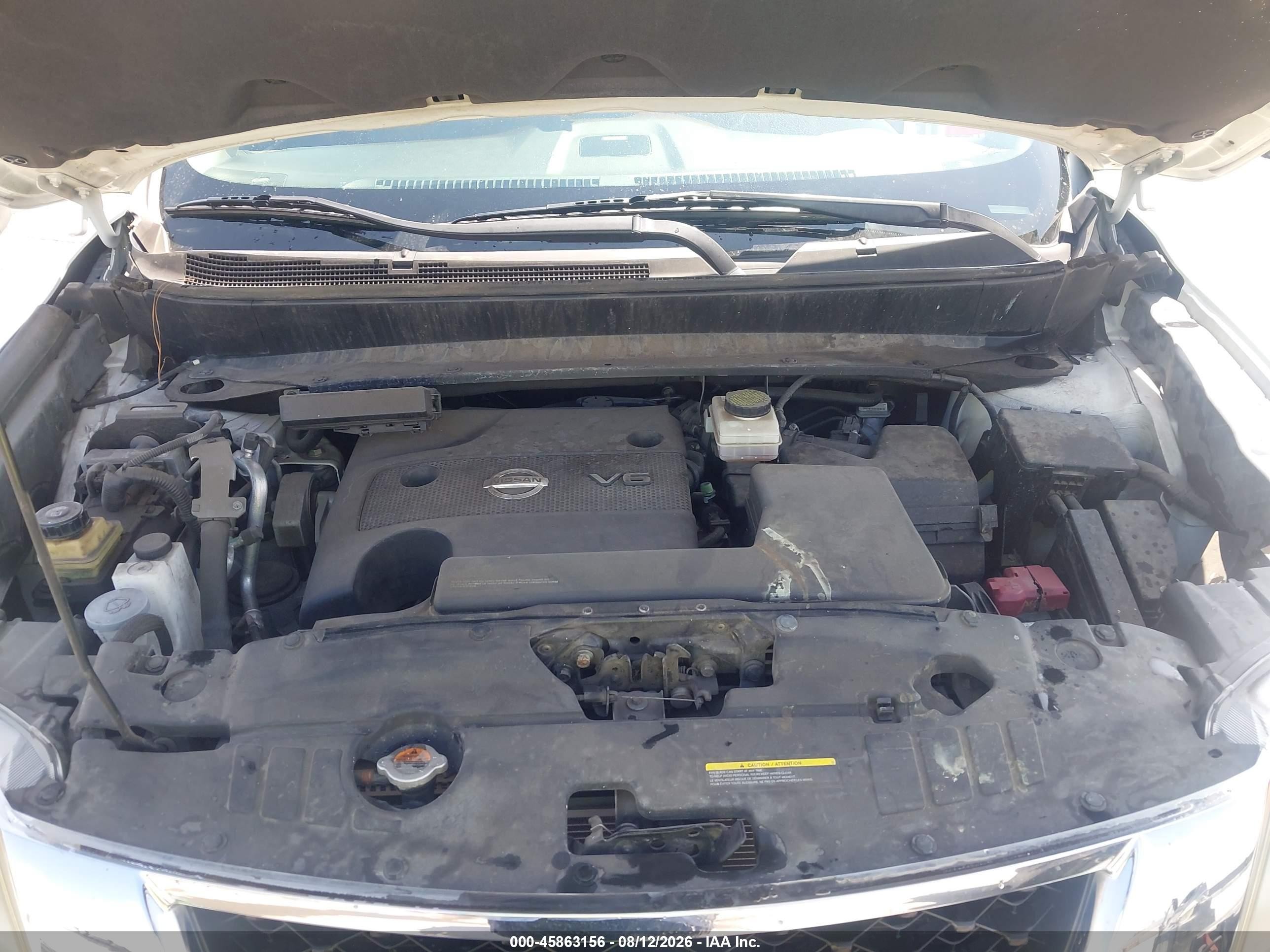 2013 Nissan Pathfinder Platinum White vin: 5N1AR2MN7DC624471