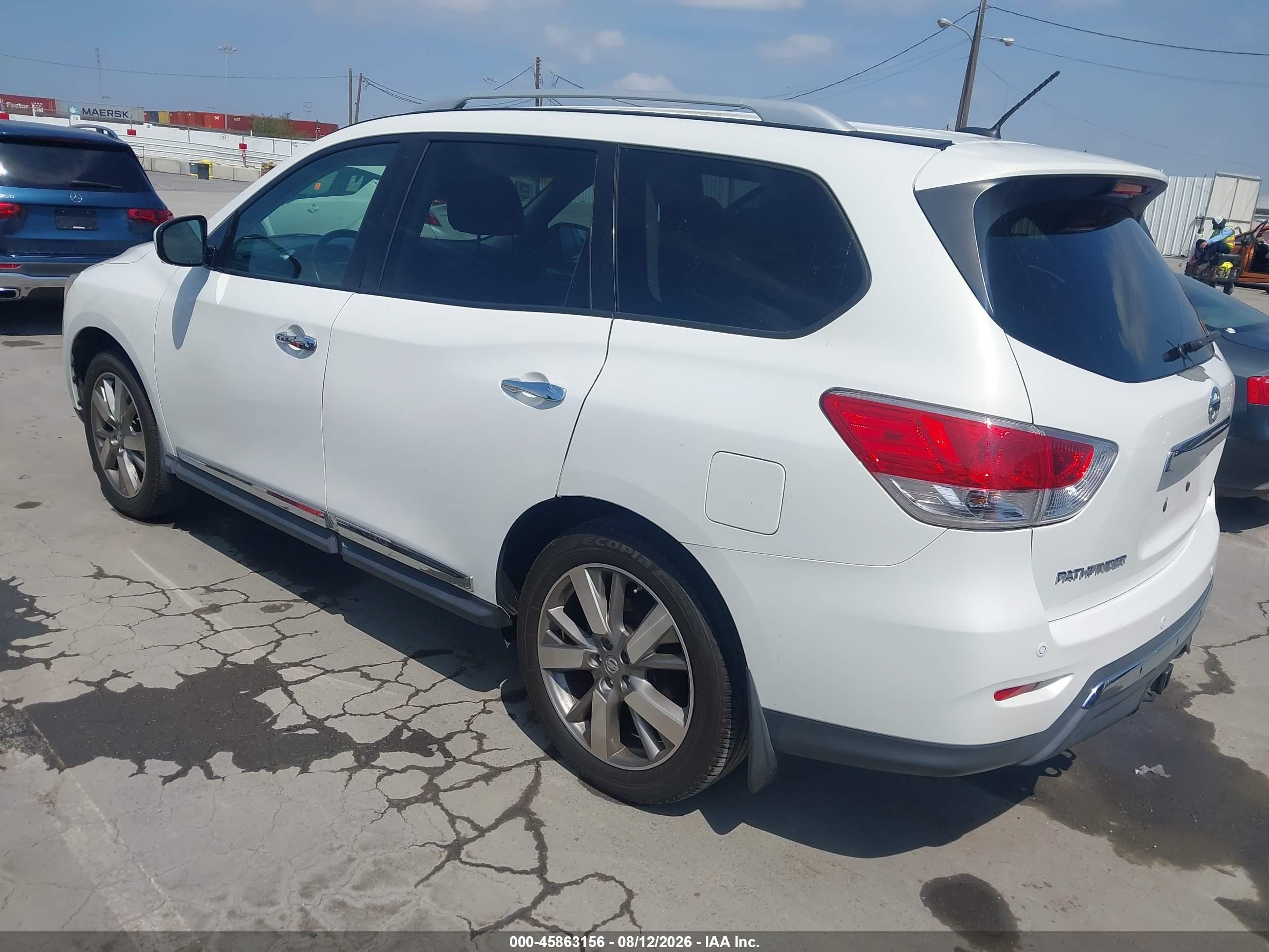 2013 Nissan Pathfinder Platinum White vin: 5N1AR2MN7DC624471