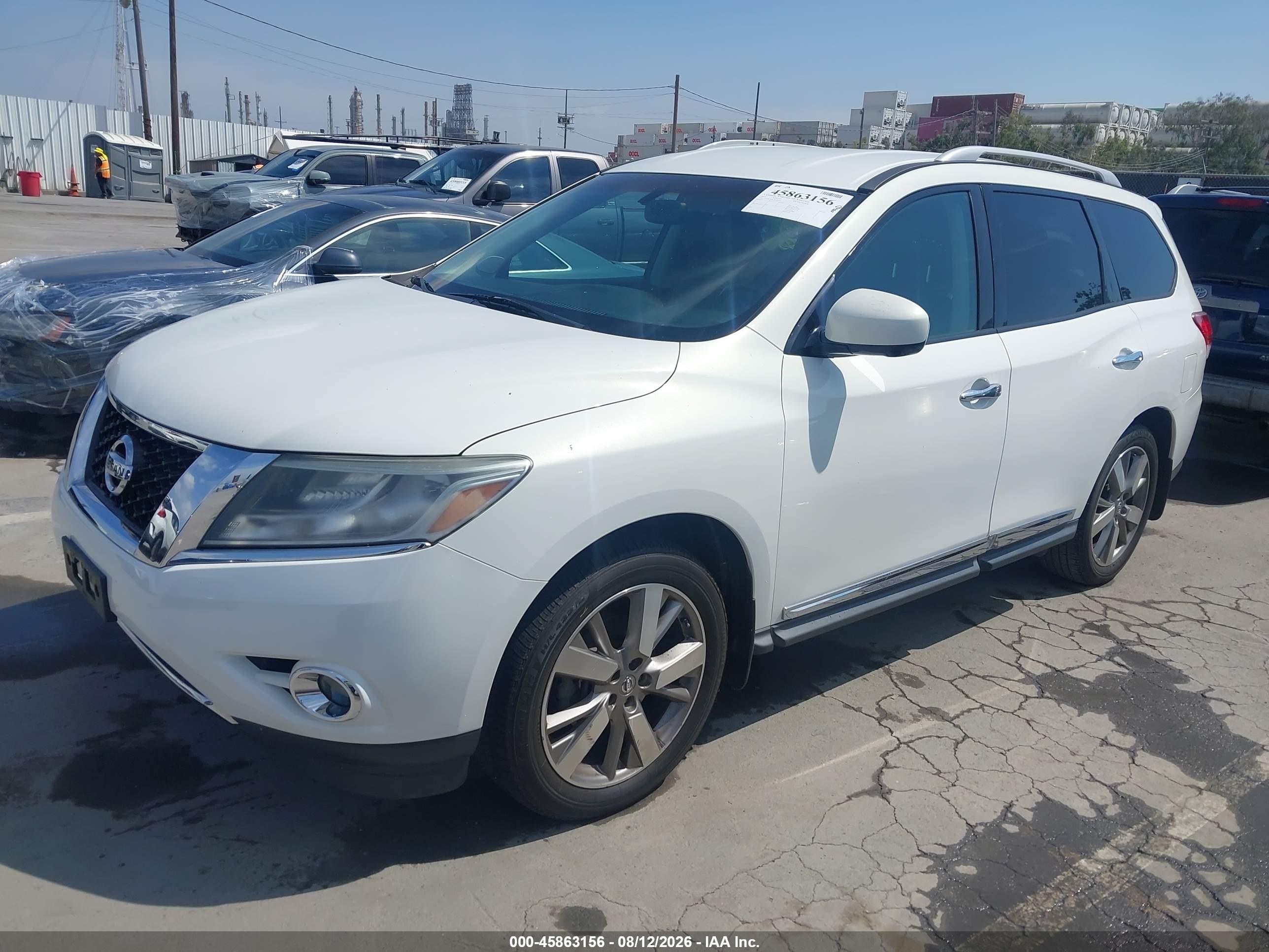 2013 Nissan Pathfinder Platinum White vin: 5N1AR2MN7DC624471