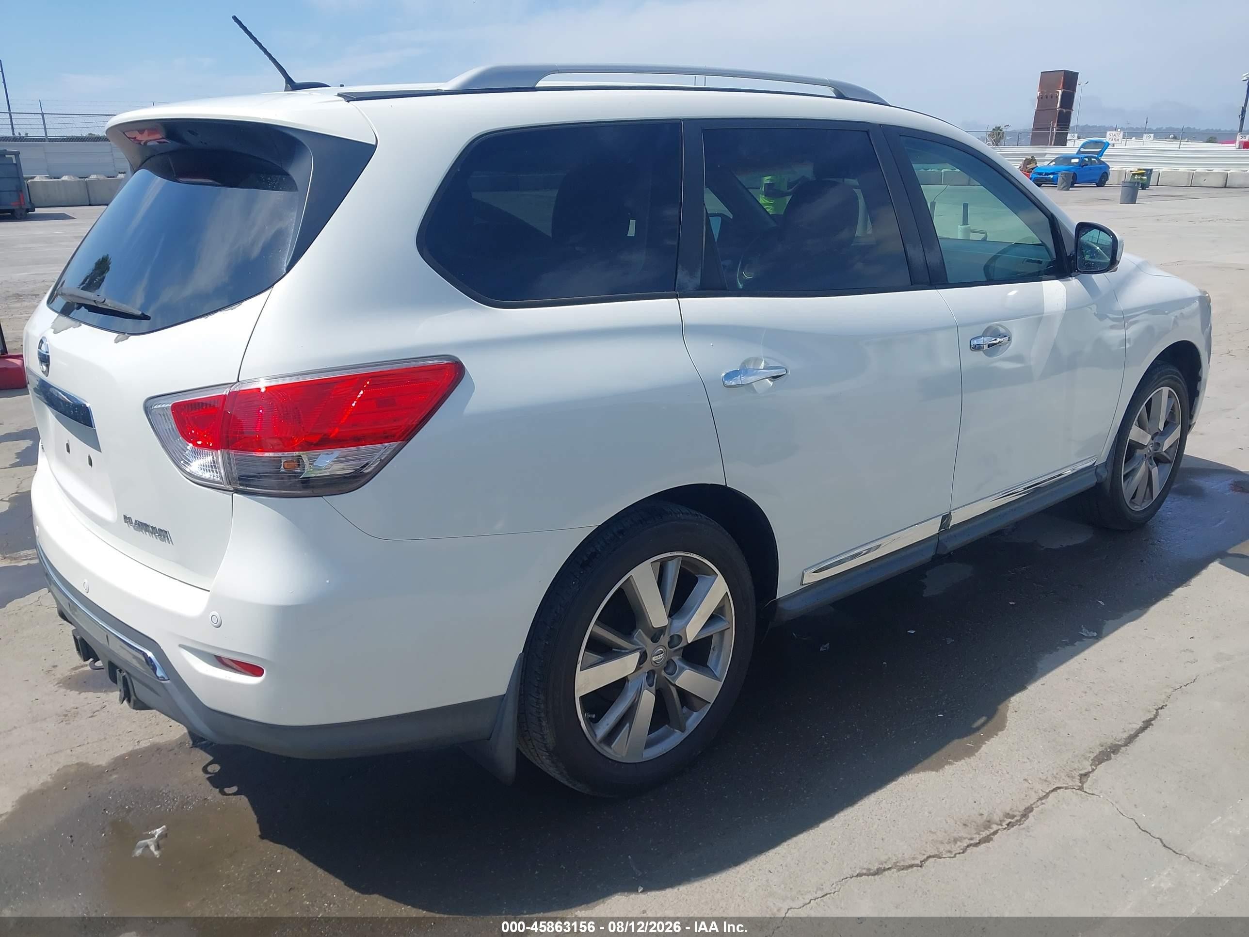 2013 Nissan Pathfinder Platinum White vin: 5N1AR2MN7DC624471