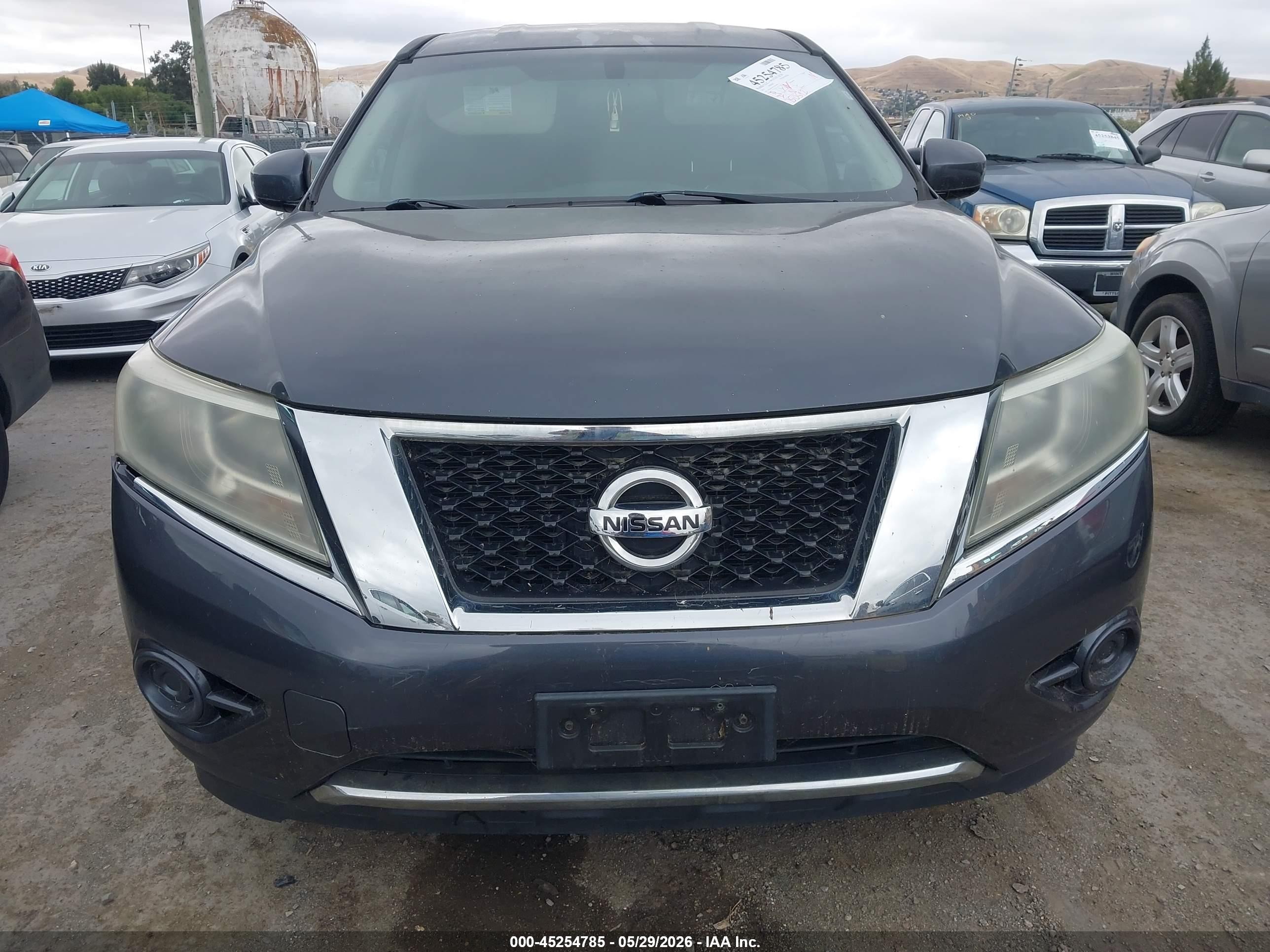 2013 Nissan Pathfinder S Gray vin: 5N1AR2MN7DC659835