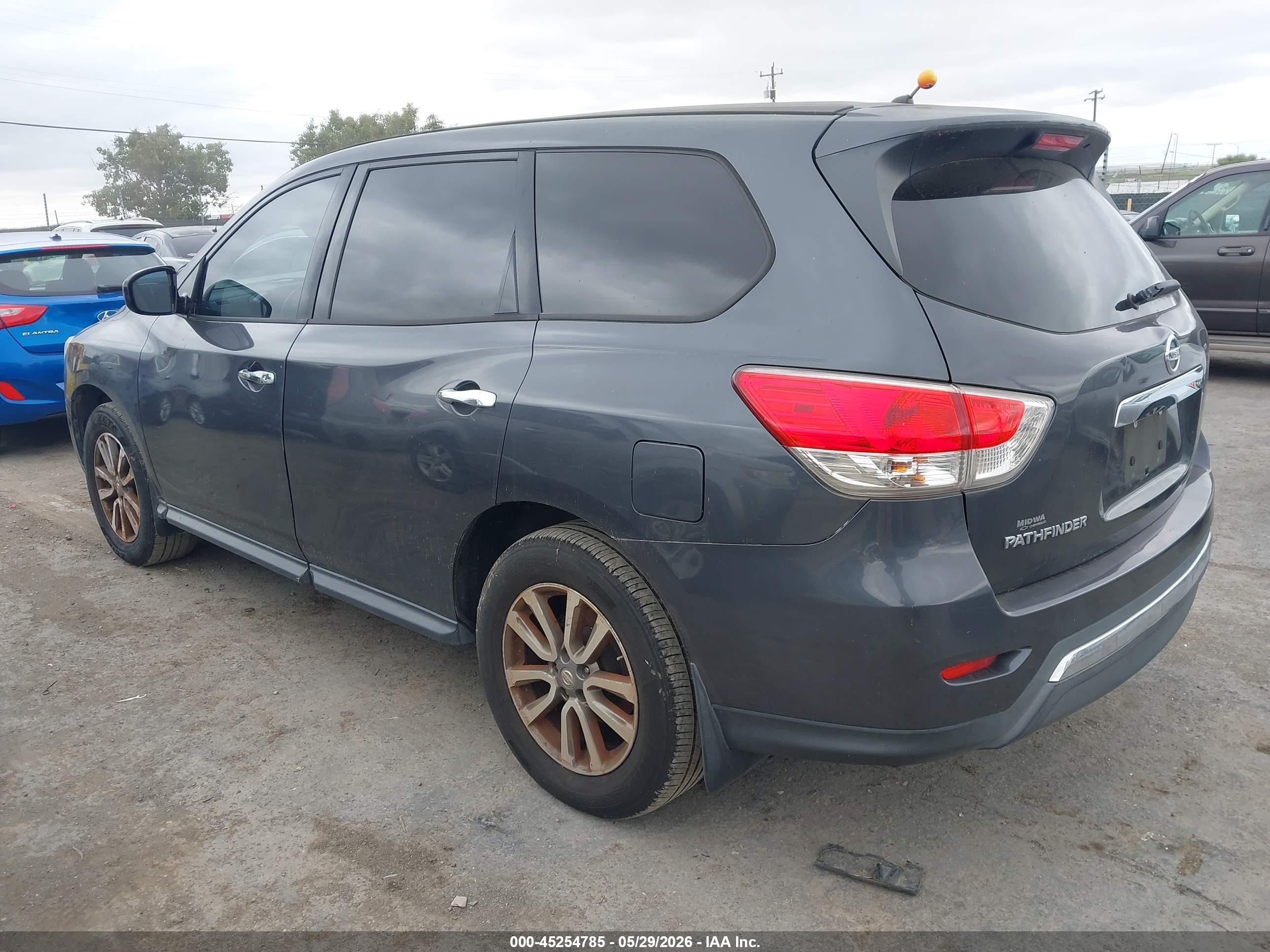 2013 Nissan Pathfinder S Gray vin: 5N1AR2MN7DC659835