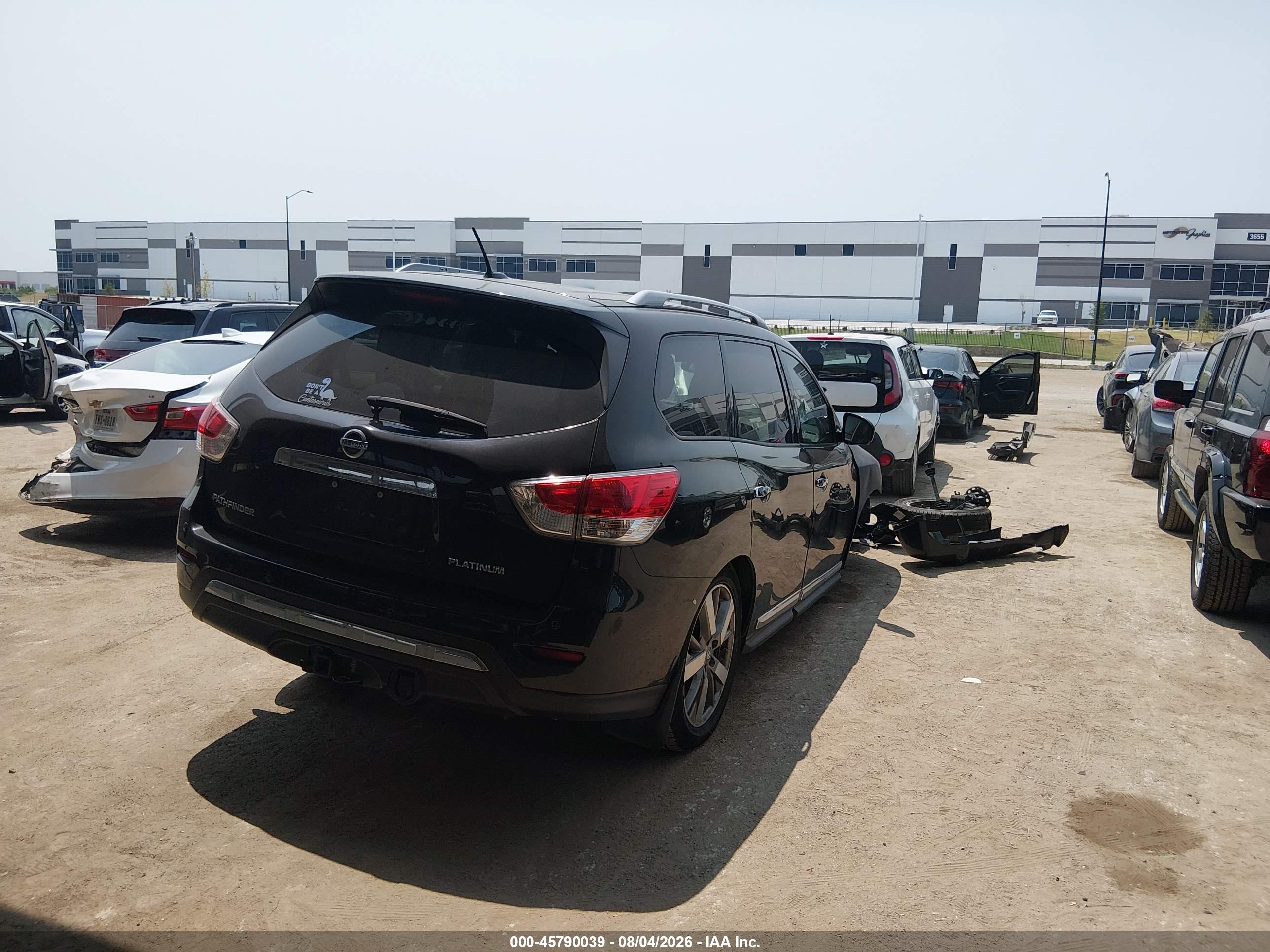 2013 Nissan Pathfinder Platinum Black vin: 5N1AR2MN7DC673850