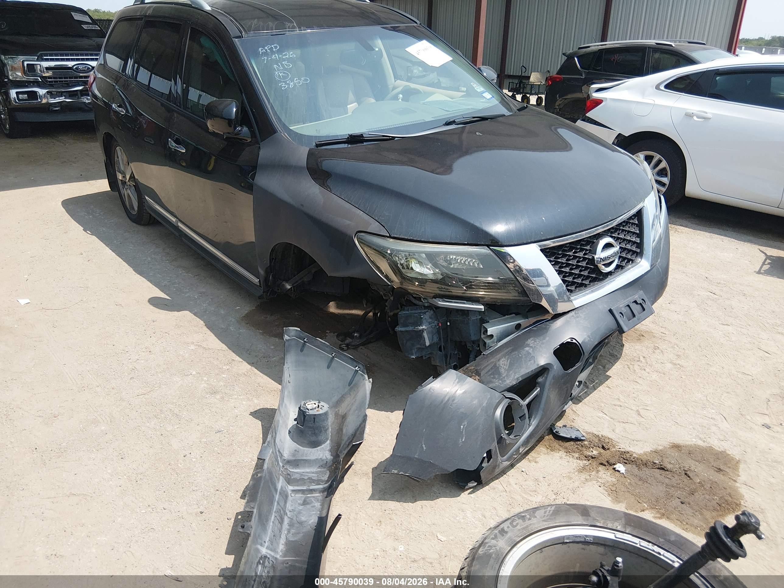 2013 Nissan Pathfinder Platinum Black vin: 5N1AR2MN7DC673850