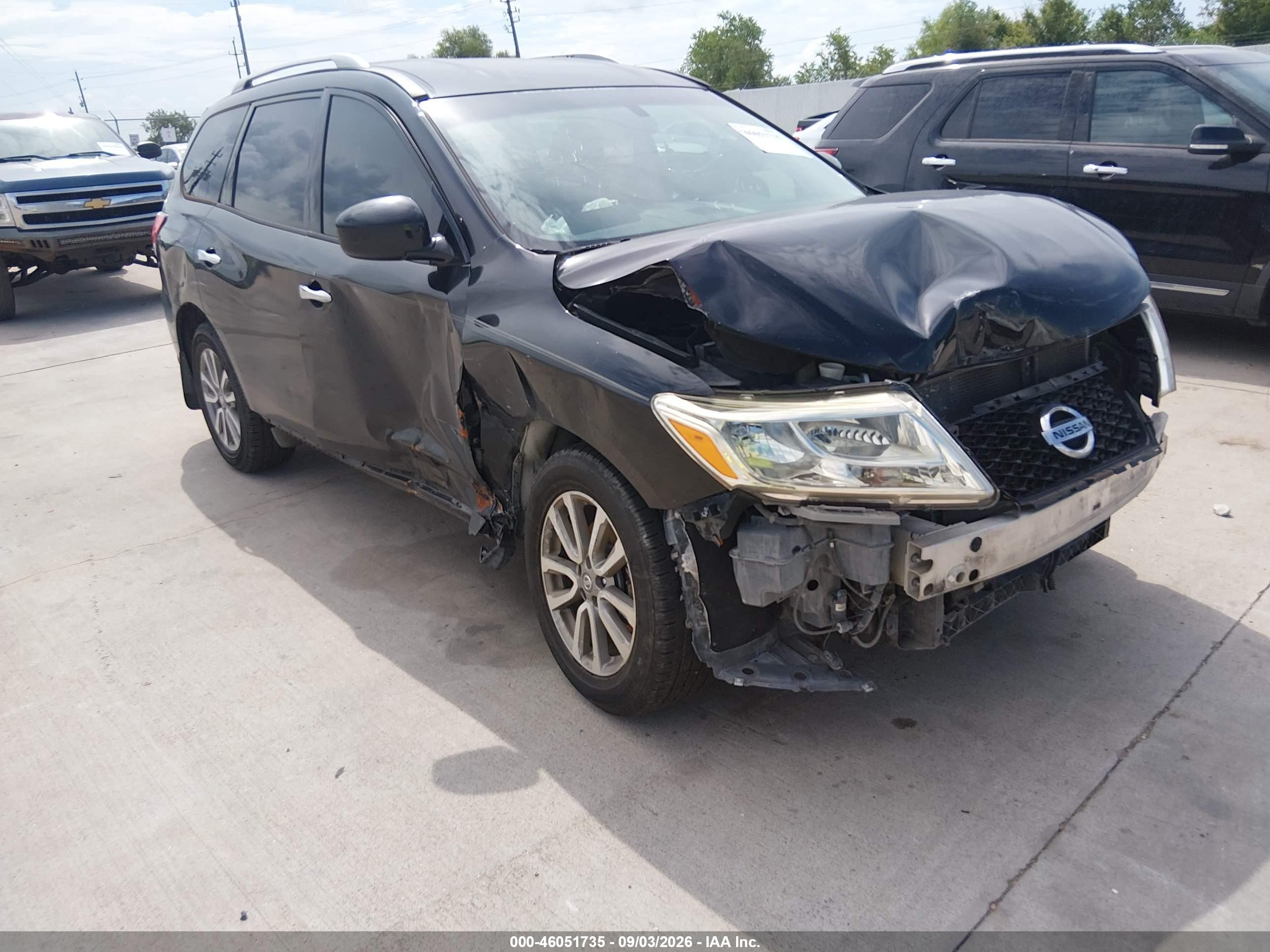 2014 Nissan Pathfinder Sv Black vin: 5N1AR2MN7EC645533