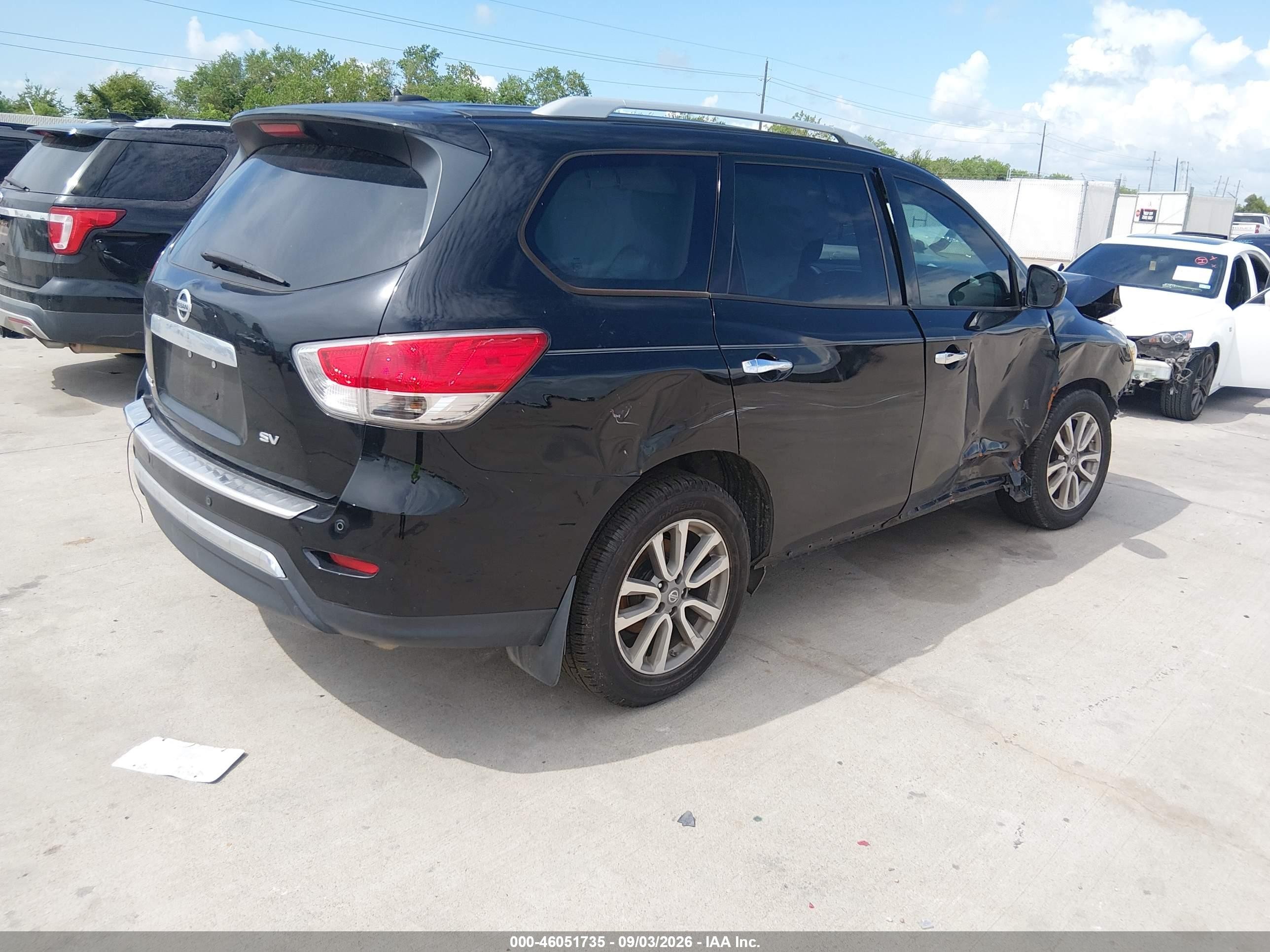 2014 Nissan Pathfinder Sv Black vin: 5N1AR2MN7EC645533
