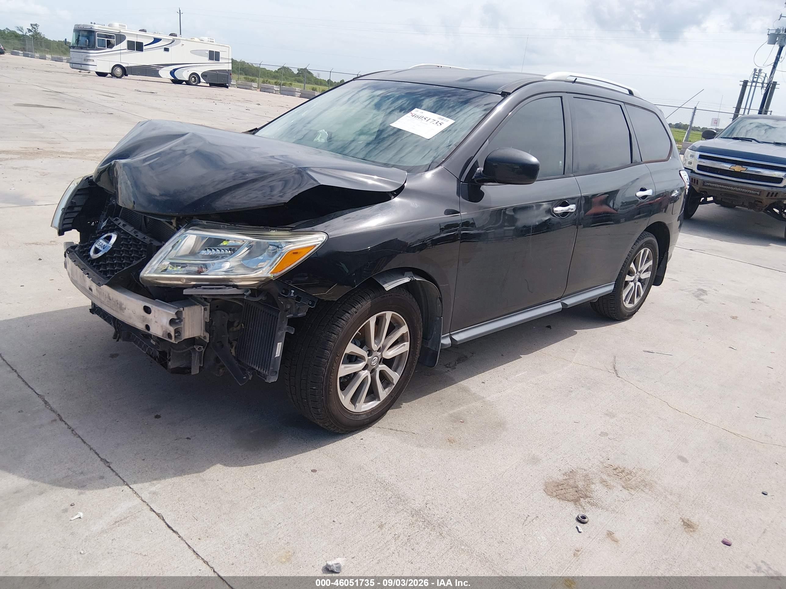 2014 Nissan Pathfinder Sv Black vin: 5N1AR2MN7EC645533