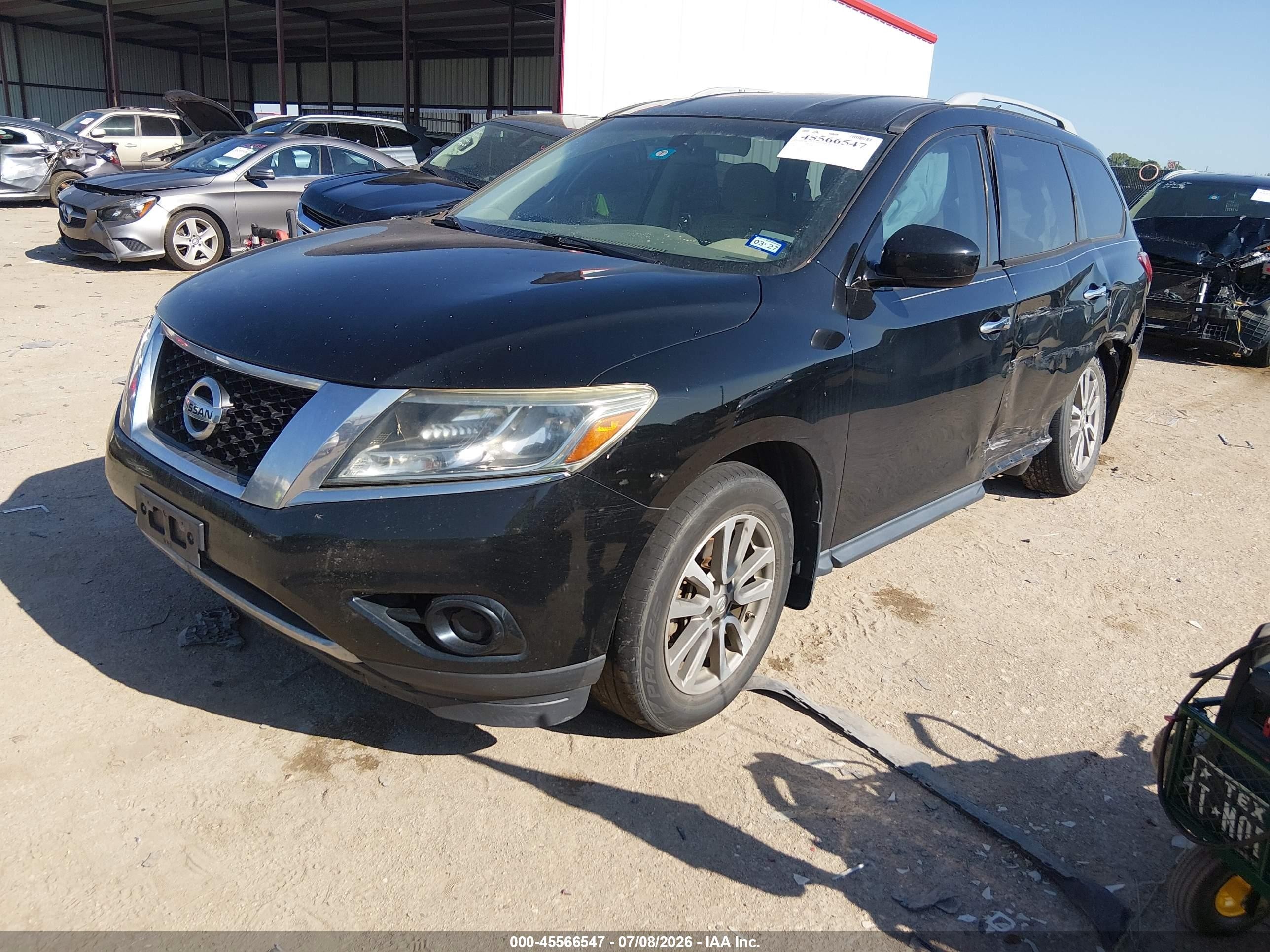 2014 Nissan Pathfinder Sv Black vin: 5N1AR2MN7EC652983