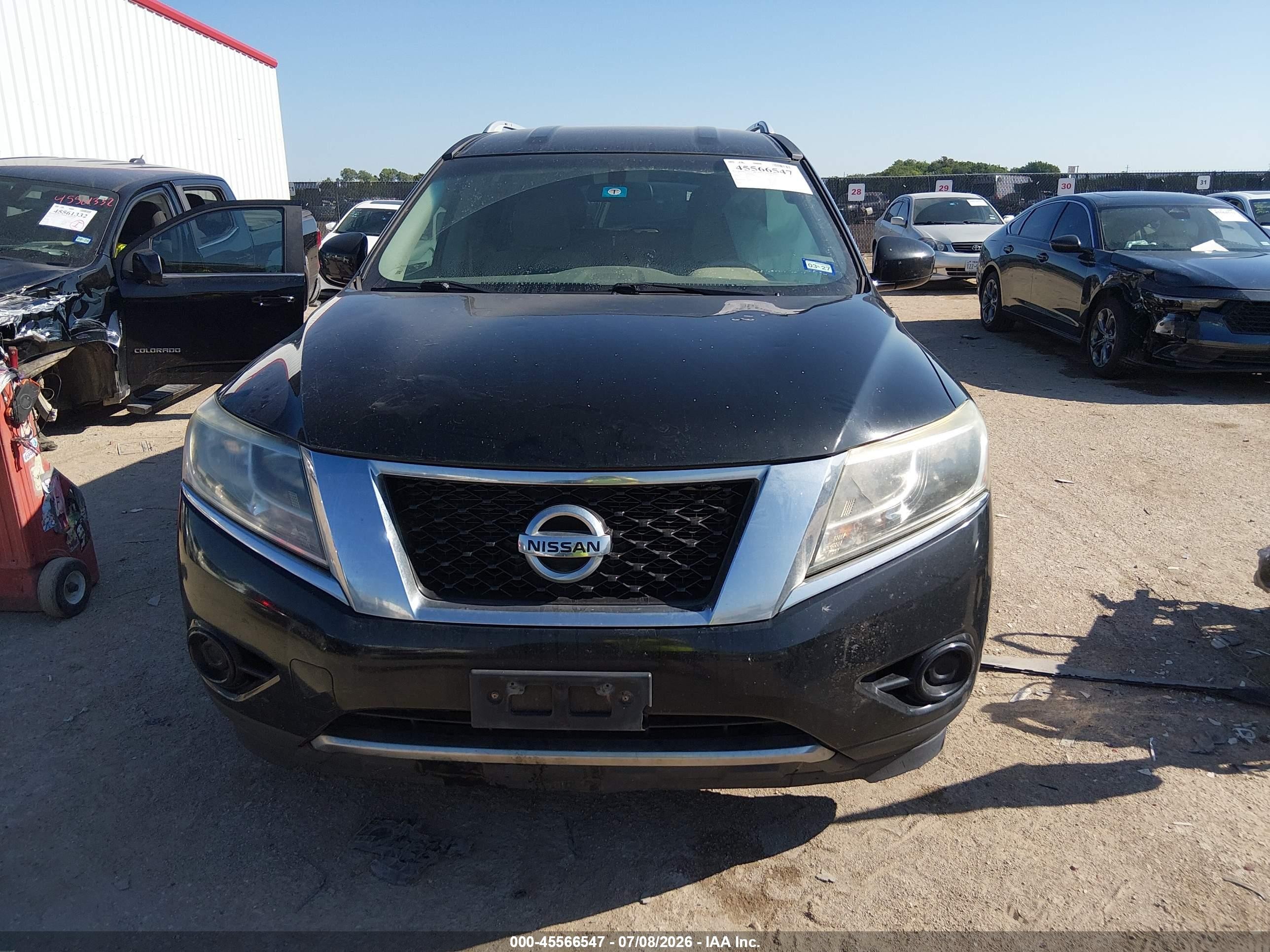 2014 Nissan Pathfinder Sv Black vin: 5N1AR2MN7EC652983