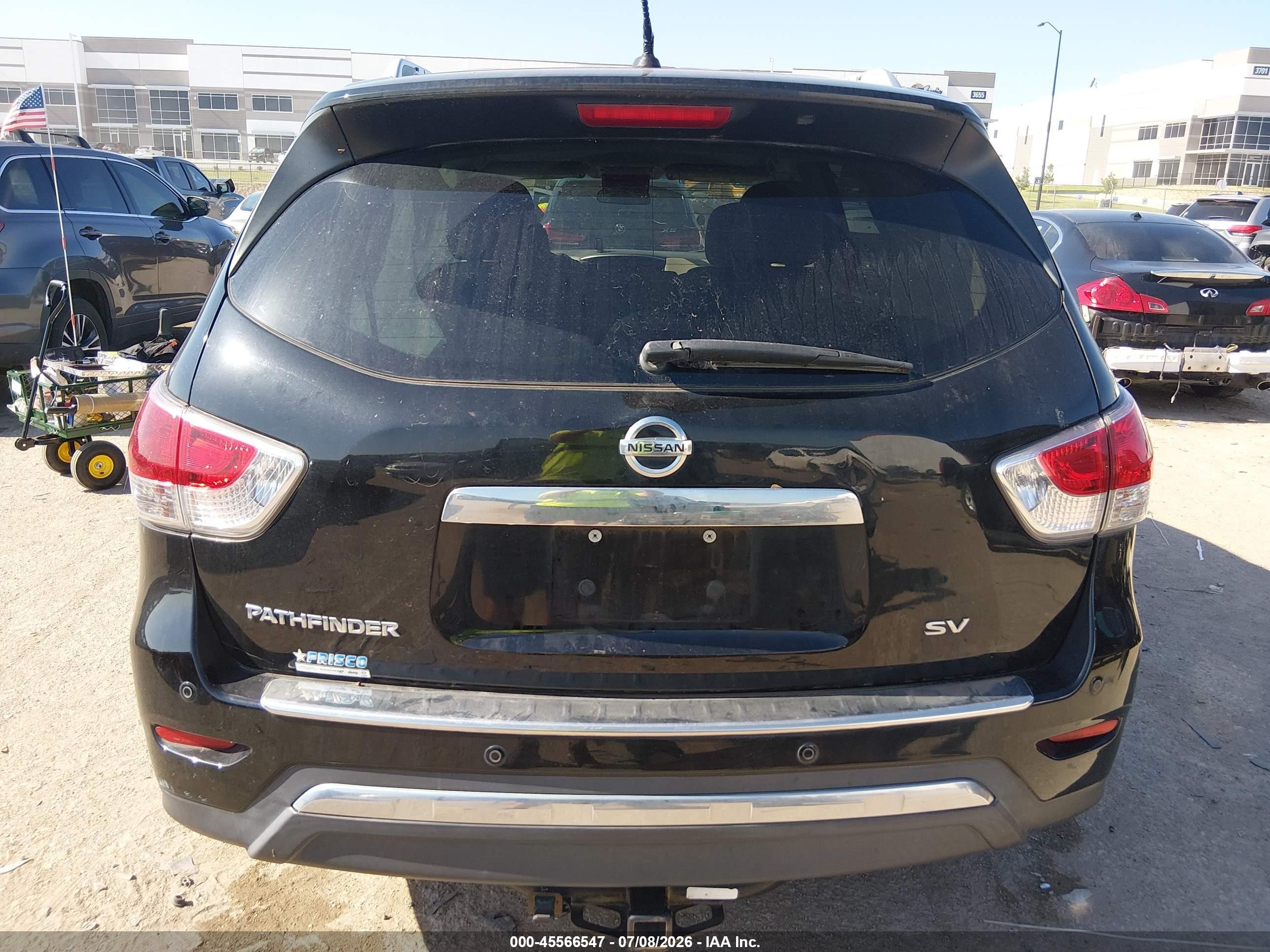 2014 Nissan Pathfinder Sv Black vin: 5N1AR2MN7EC652983