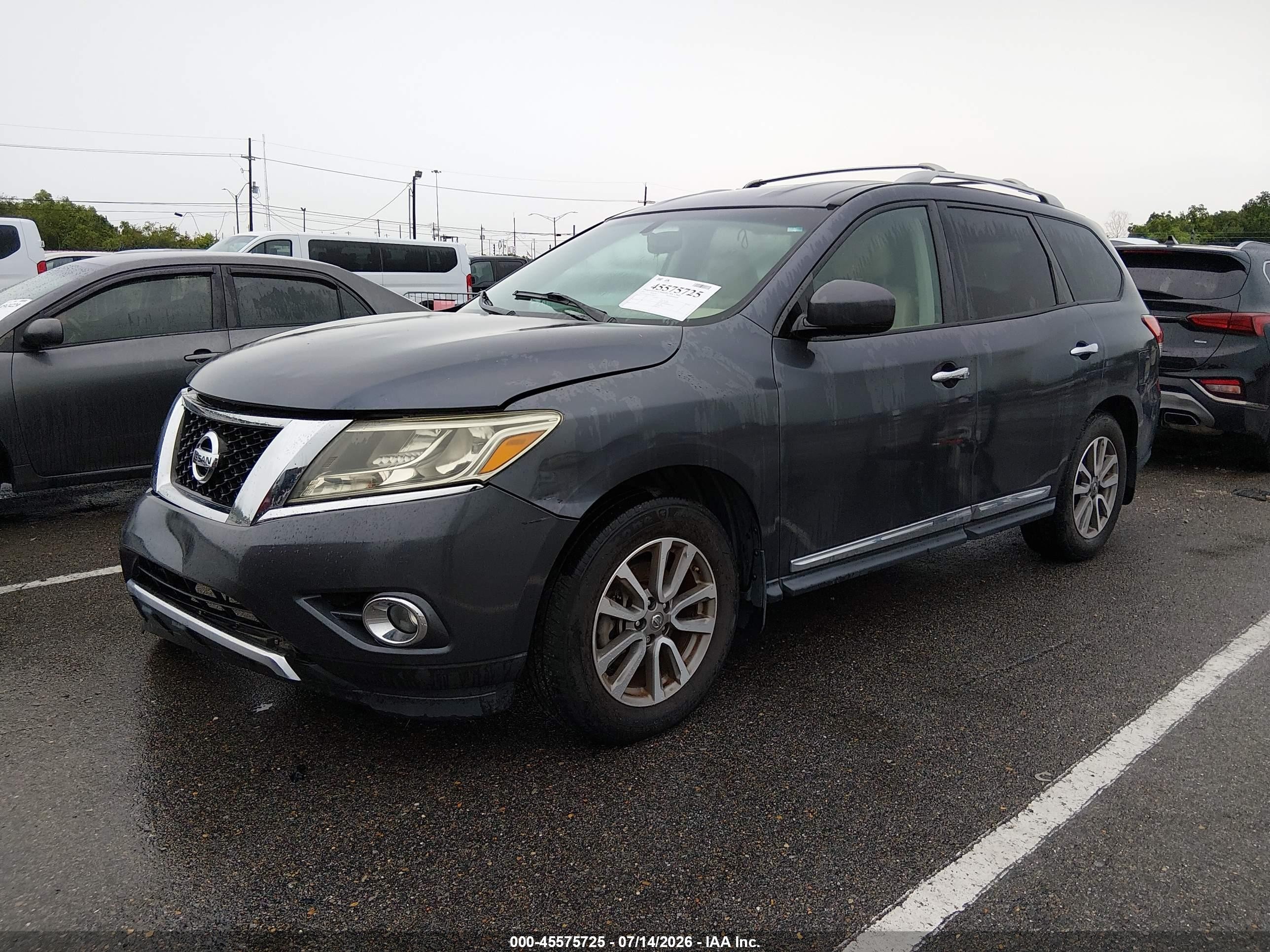 2014 Nissan Pathfinder Sl Gray vin: 5N1AR2MN7EC683912