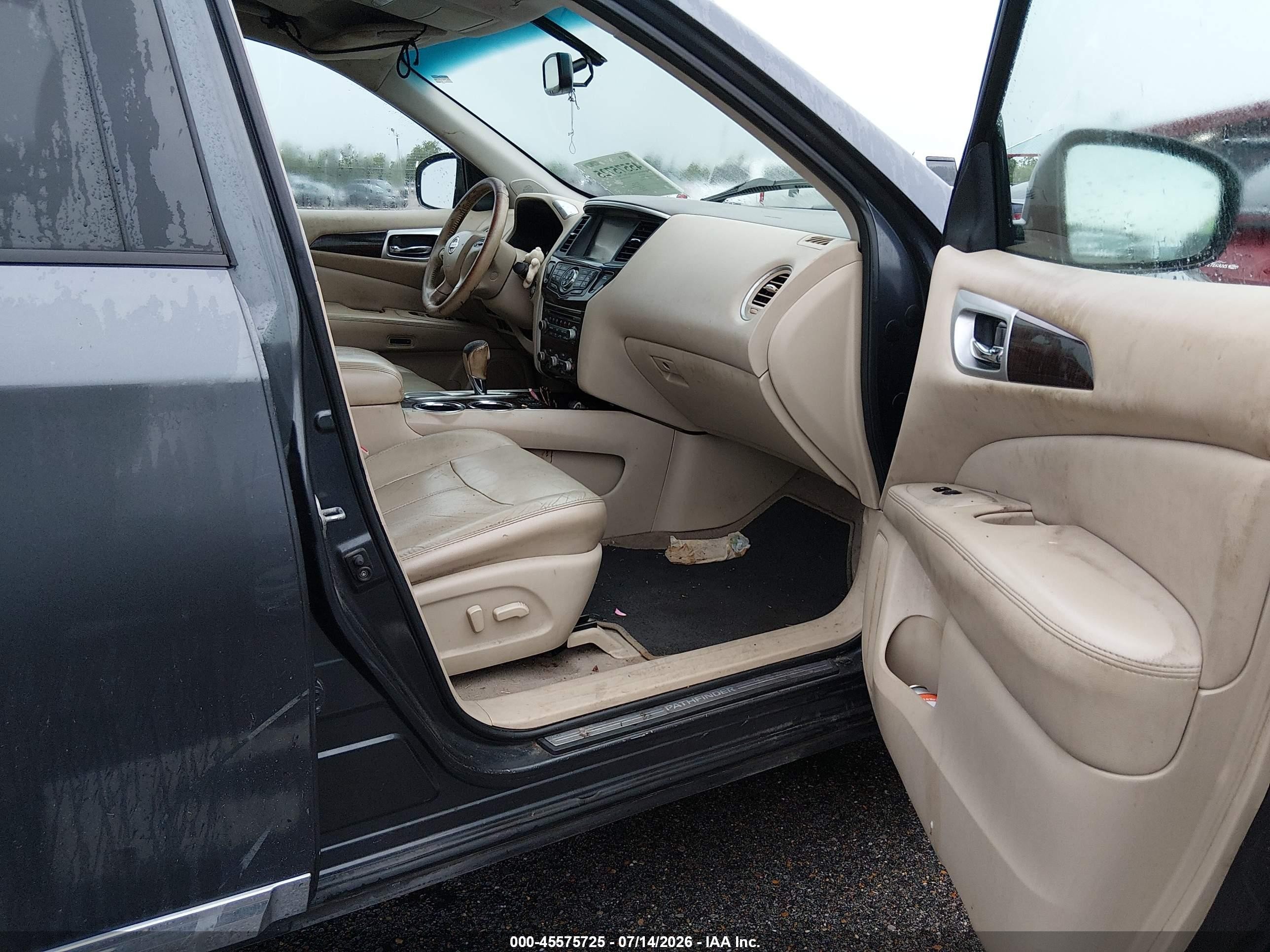 2014 Nissan Pathfinder Sl Gray vin: 5N1AR2MN7EC683912
