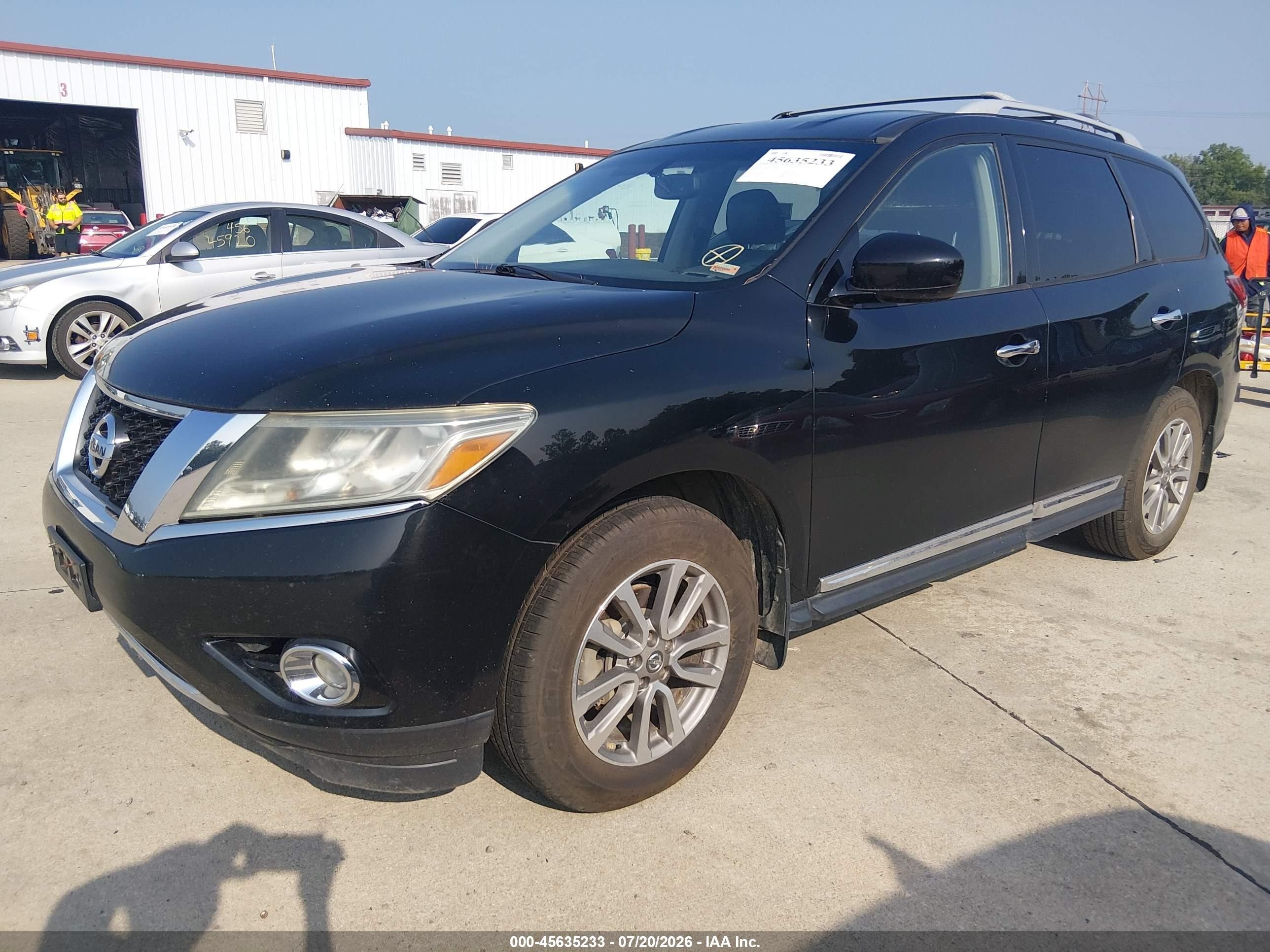 2014 Nissan Pathfinder Sl Black vin: 5N1AR2MN7EC694408