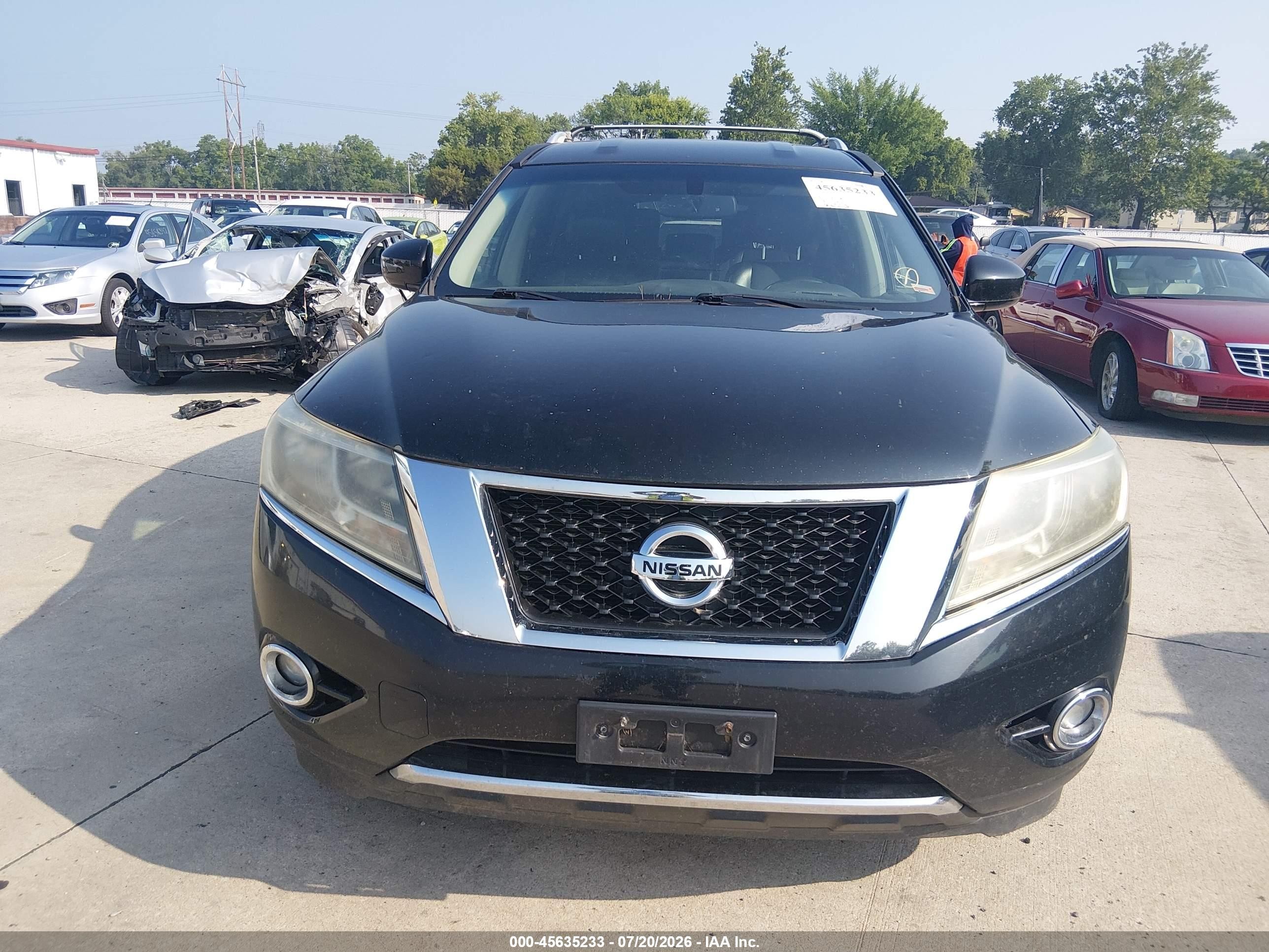 2014 Nissan Pathfinder Sl Black vin: 5N1AR2MN7EC694408