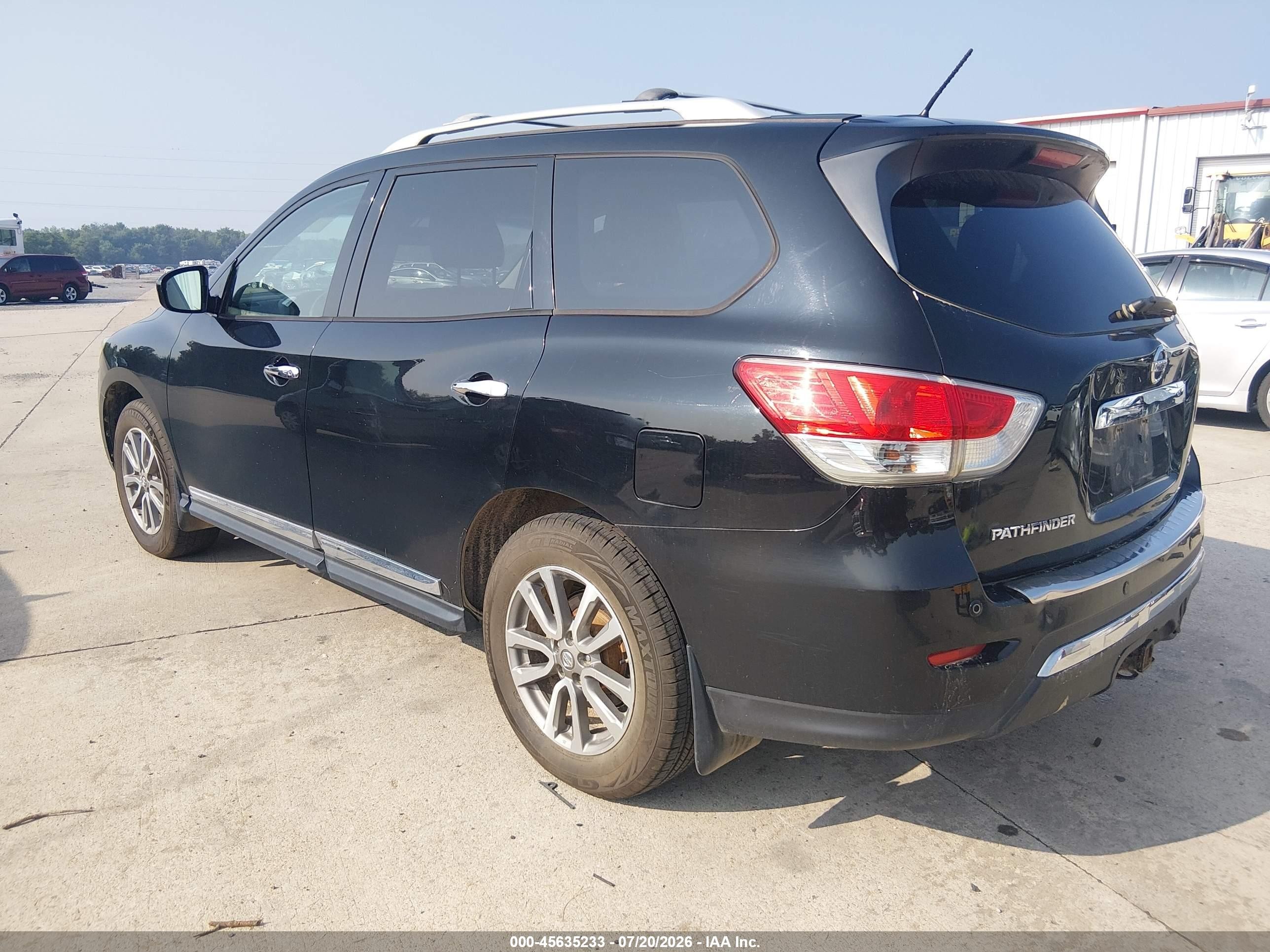 2014 Nissan Pathfinder Sl Black vin: 5N1AR2MN7EC694408