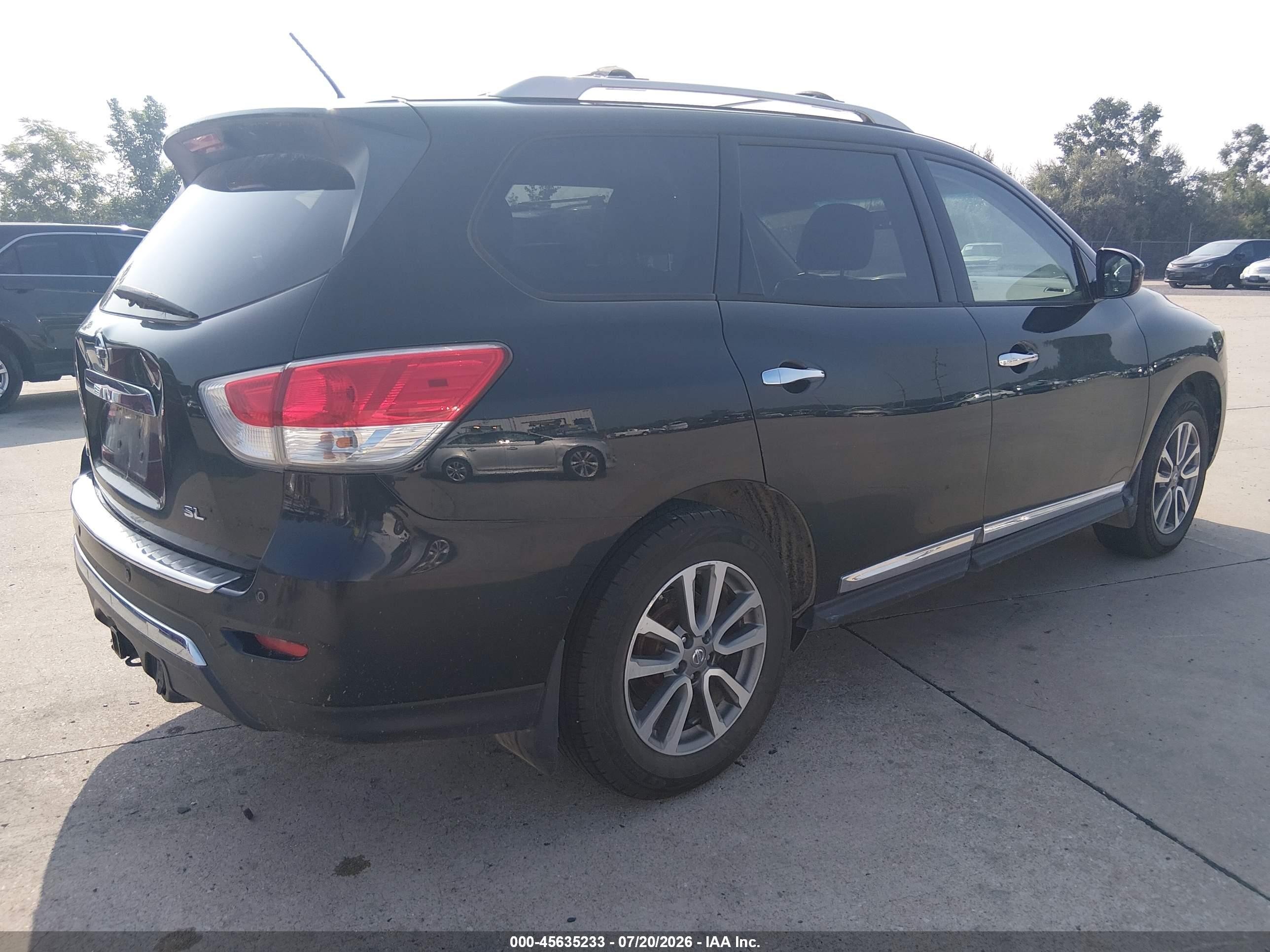 2014 Nissan Pathfinder Sl Black vin: 5N1AR2MN7EC694408