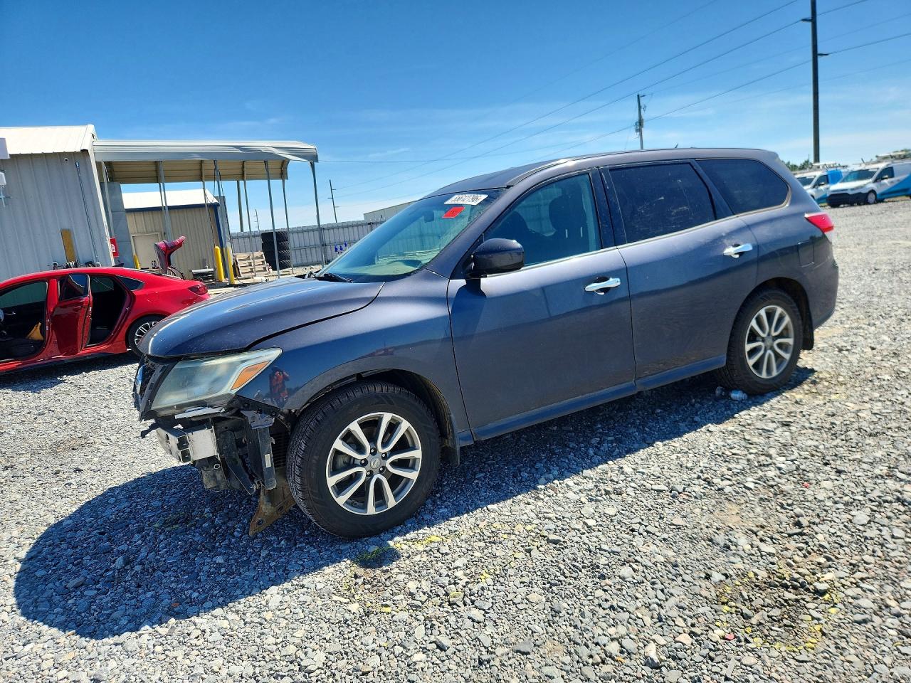 2014 Nissan Pathfinder S Gray vin: 5N1AR2MN7EC697454