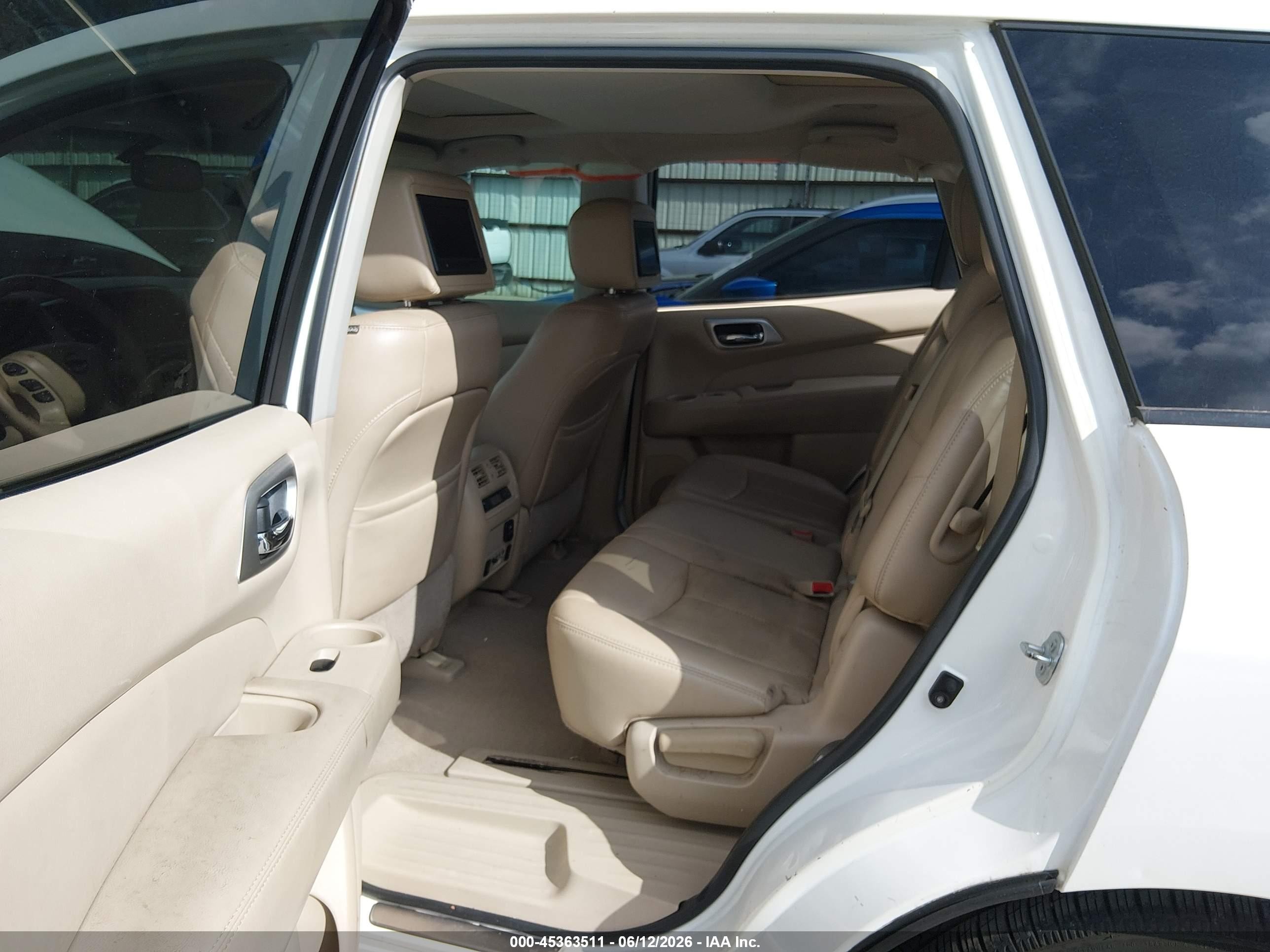 2014 Nissan Pathfinder Platinum White vin: 5N1AR2MN7EC699334