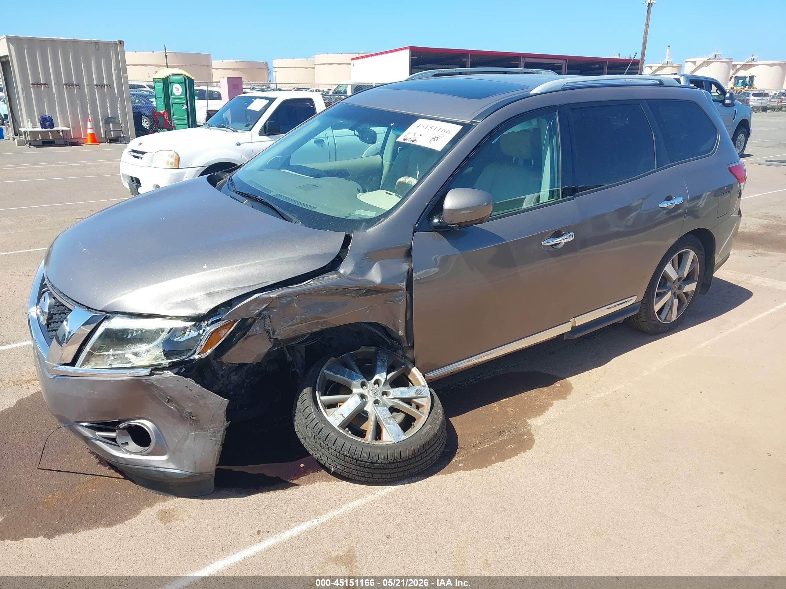 2014 Nissan Pathfinder Platinum Серый vin: 5N1AR2MN7EC722434