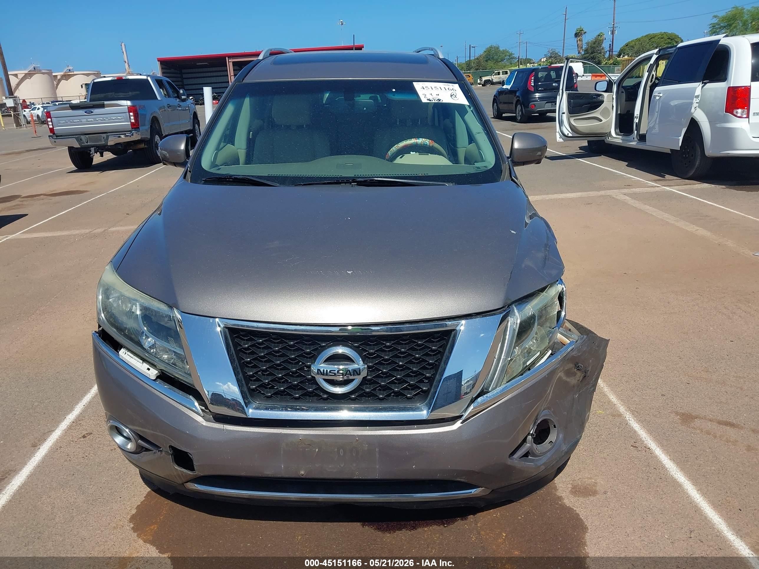 2014 Nissan Pathfinder Platinum Серый vin: 5N1AR2MN7EC722434
