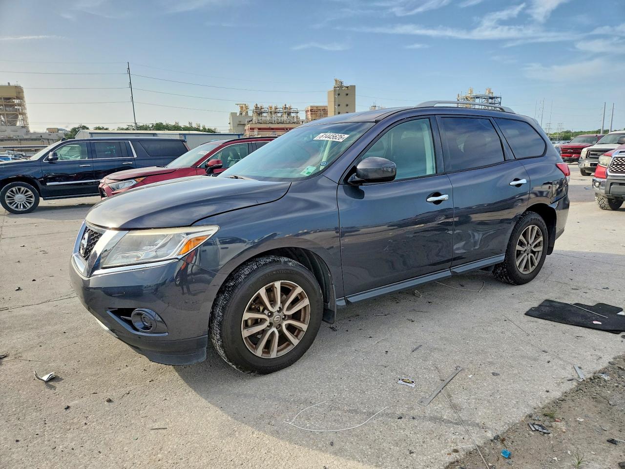2014 Nissan Pathfinder Sv Gray vin: 5N1AR2MN7EC727648