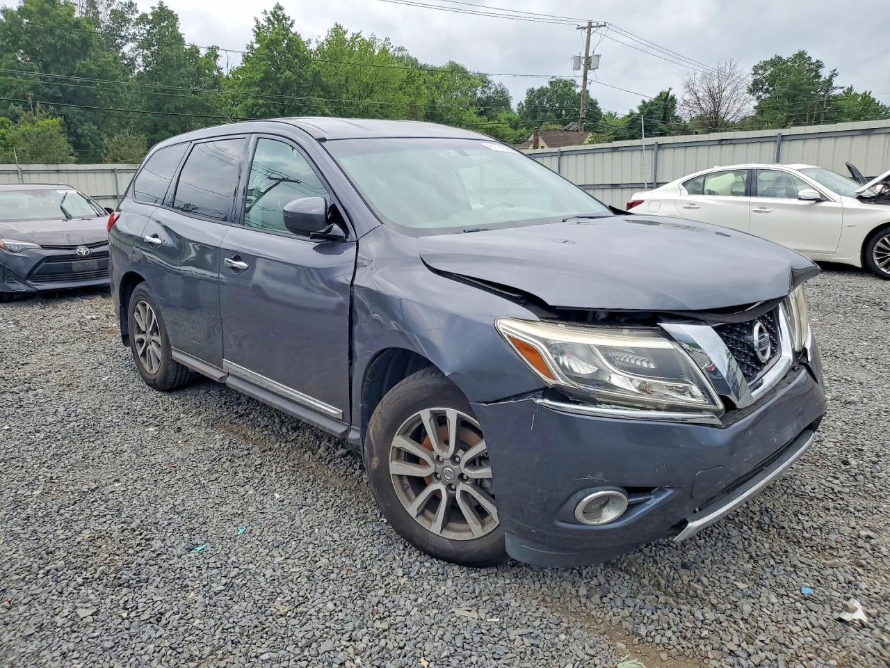 2014 Nissan Pathfinder S Gray vin: 5N1AR2MN7EC734891