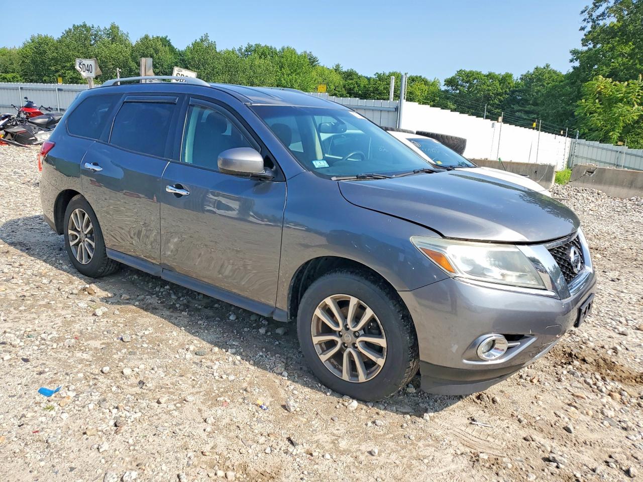 2015 Nissan Pathfinder S Gray vin: 5N1AR2MN7FC613375