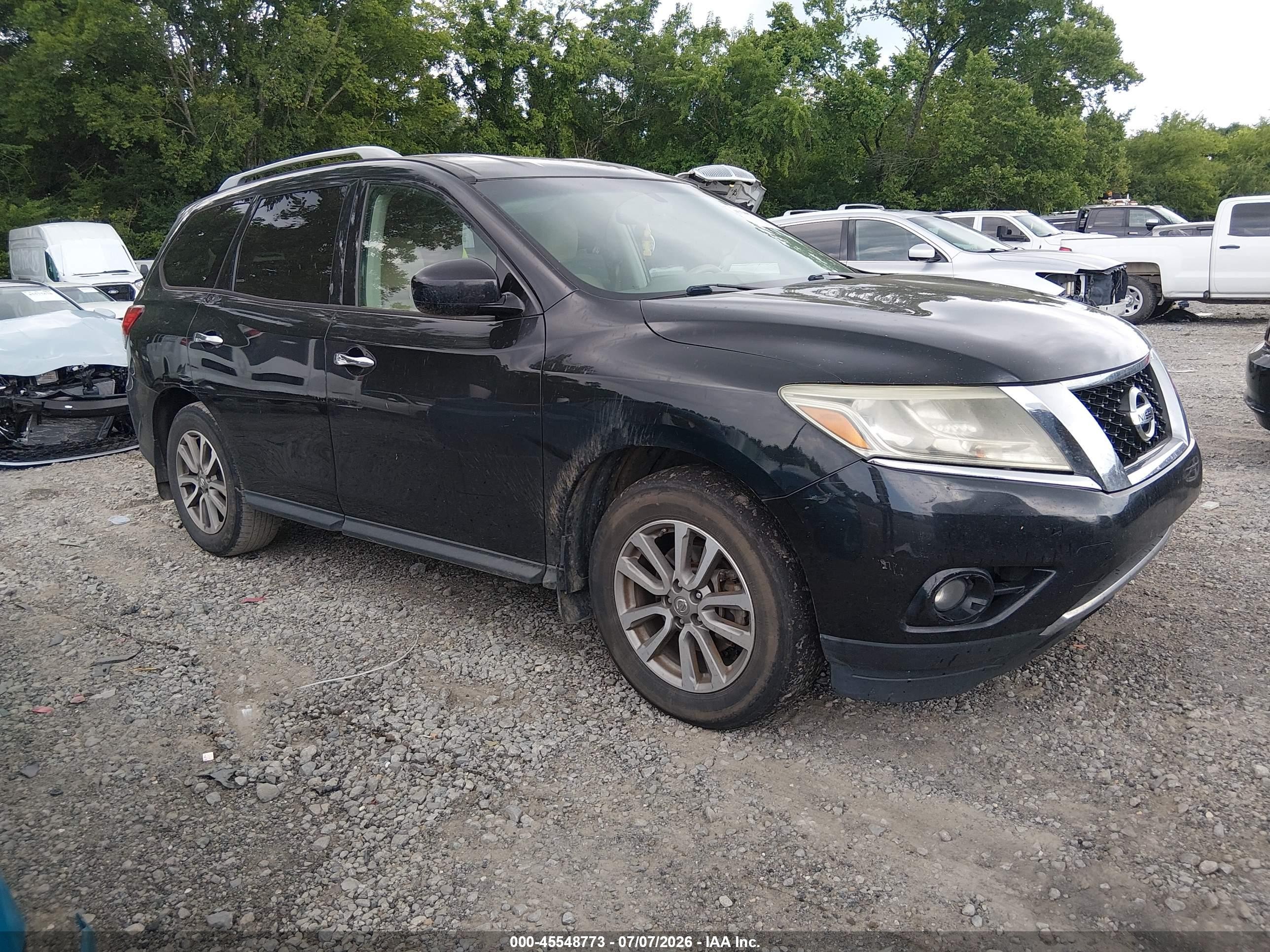 2015 Nissan Pathfinder Sv Black vin: 5N1AR2MN7FC614364