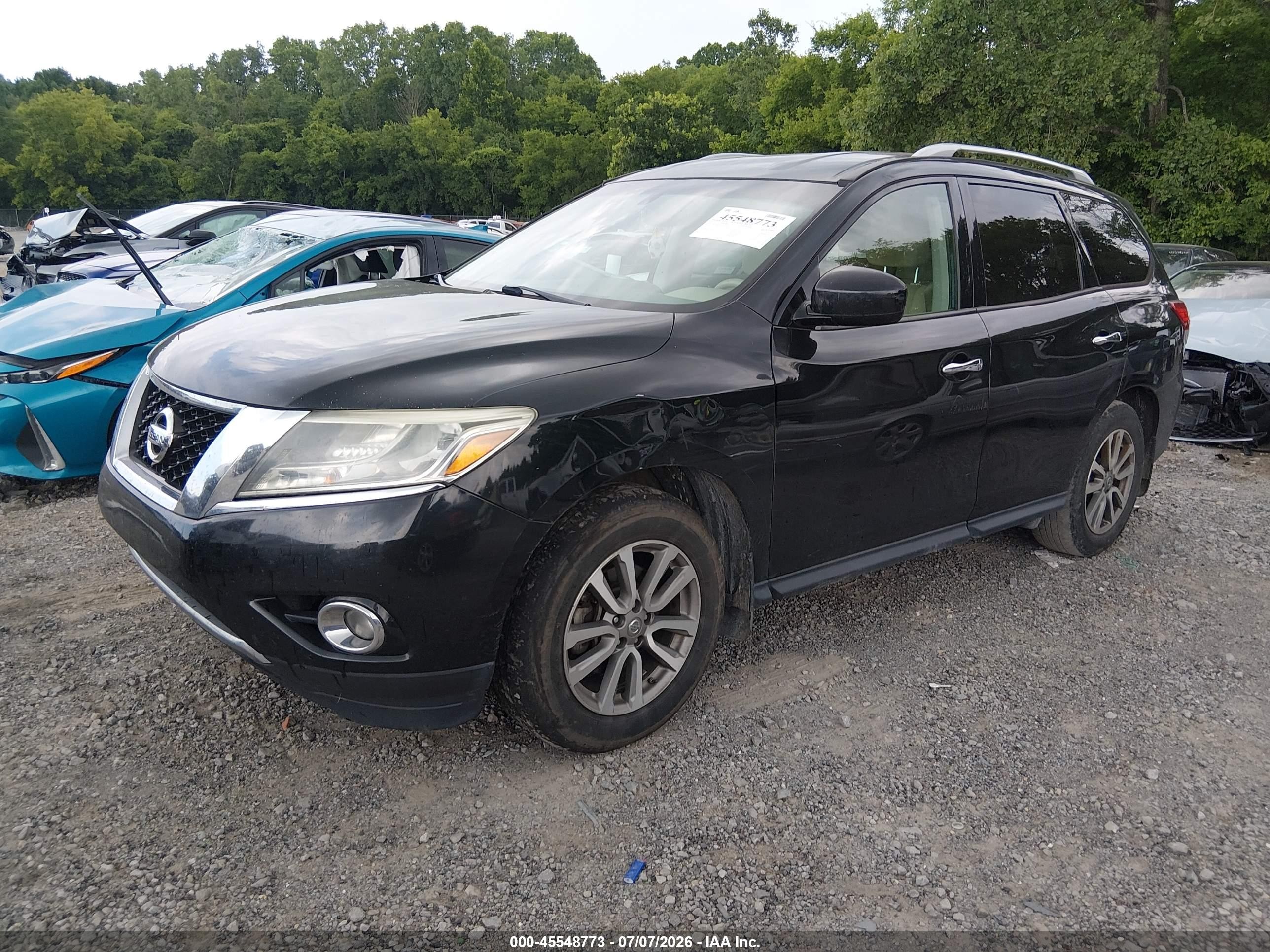 2015 Nissan Pathfinder Sv Black vin: 5N1AR2MN7FC614364