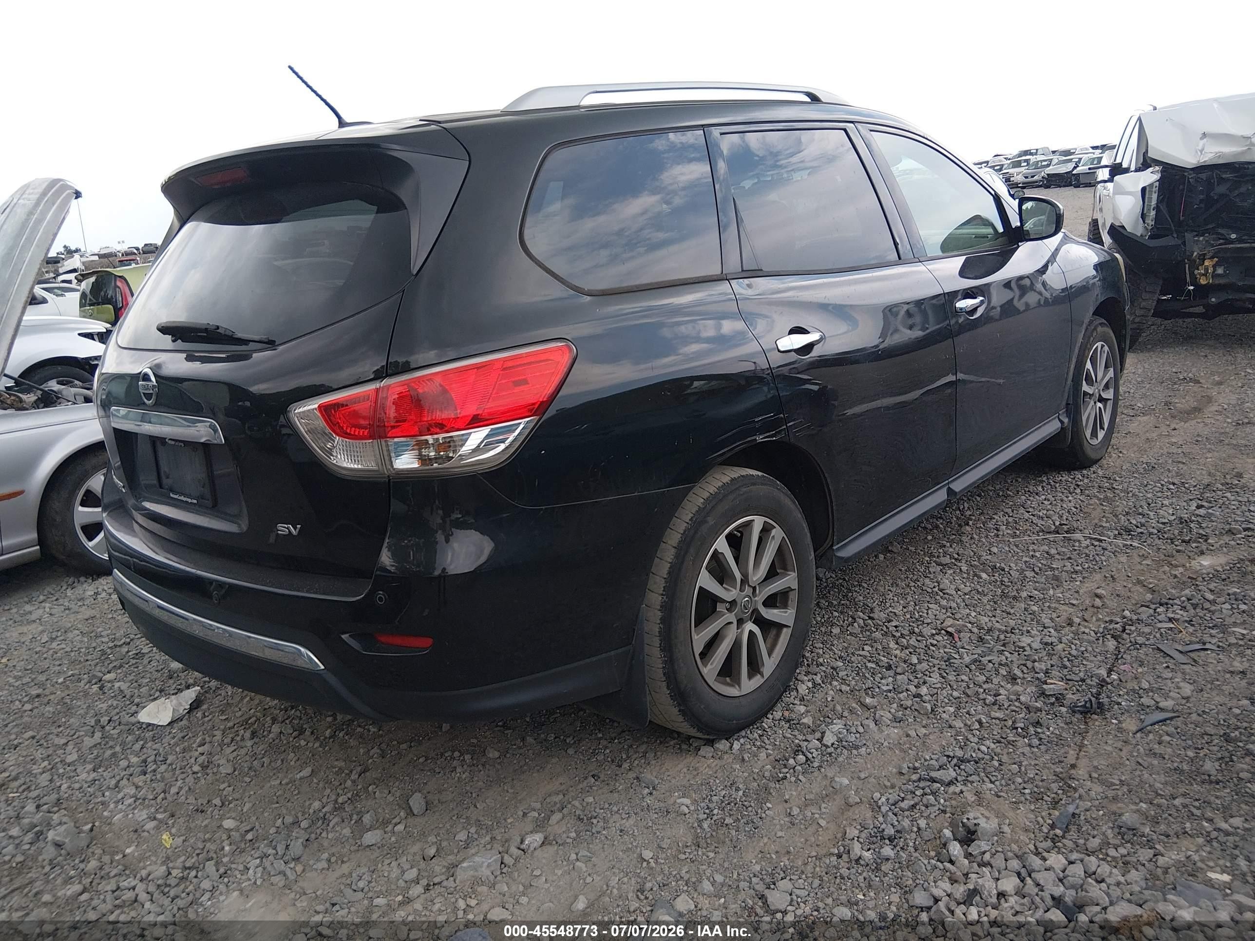 2015 Nissan Pathfinder Sv Black vin: 5N1AR2MN7FC614364