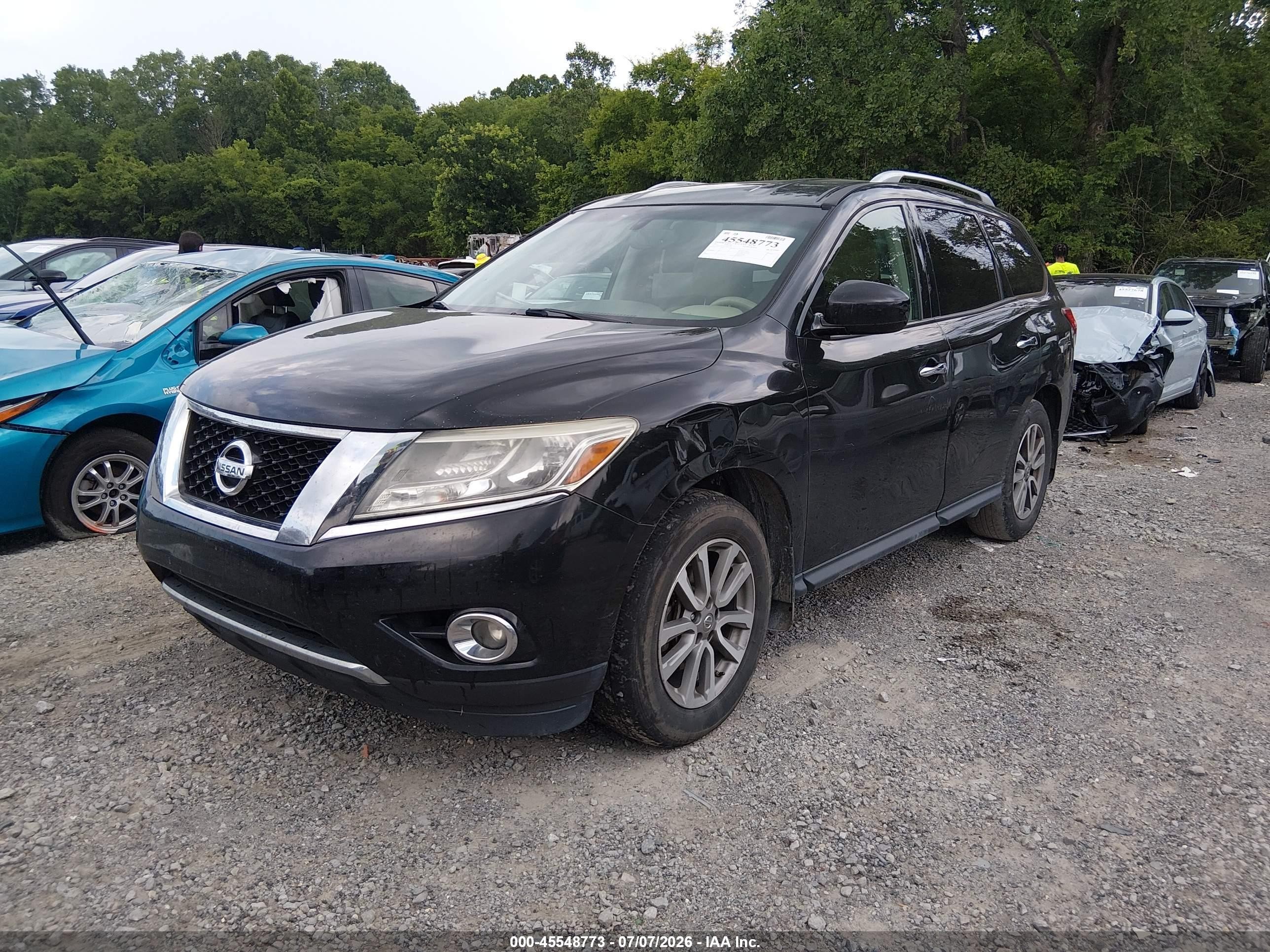 2015 Nissan Pathfinder Sv Black vin: 5N1AR2MN7FC614364