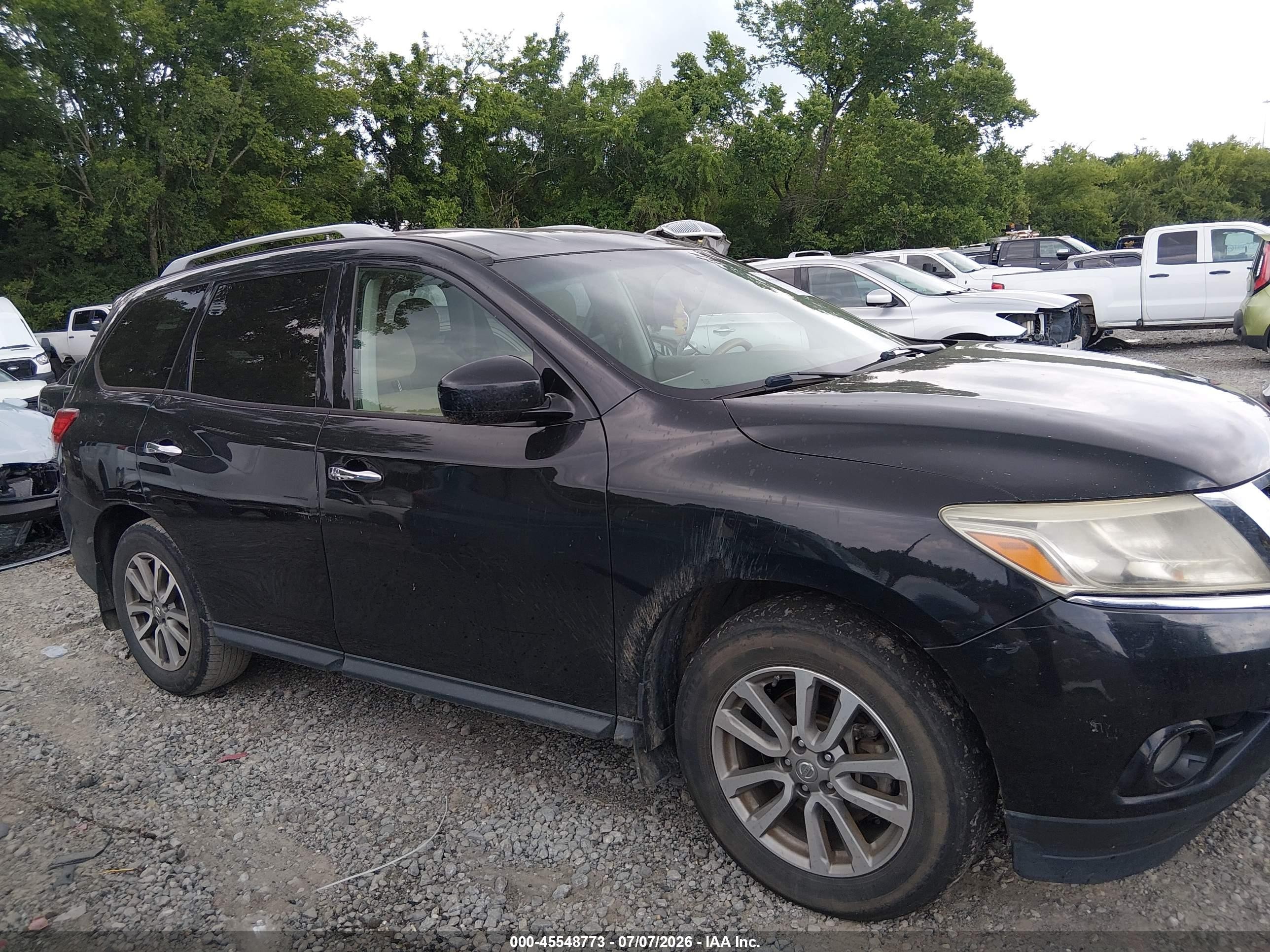 2015 Nissan Pathfinder Sv Black vin: 5N1AR2MN7FC614364