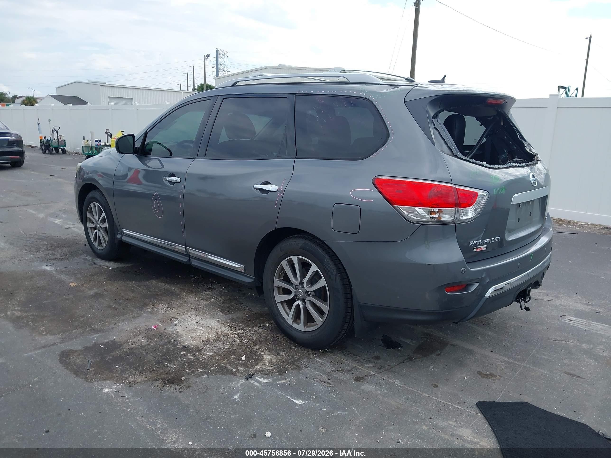 2015 Nissan Pathfinder Sl Gray vin: 5N1AR2MN7FC637725