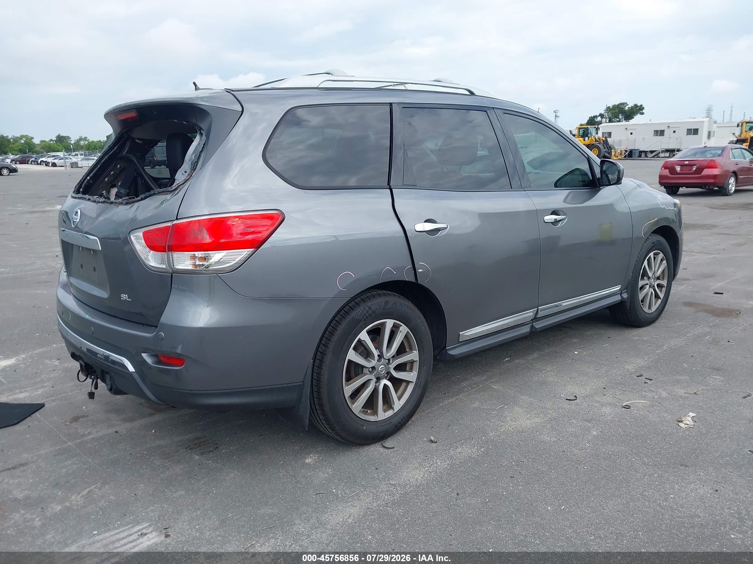 2015 Nissan Pathfinder Sl Gray vin: 5N1AR2MN7FC637725