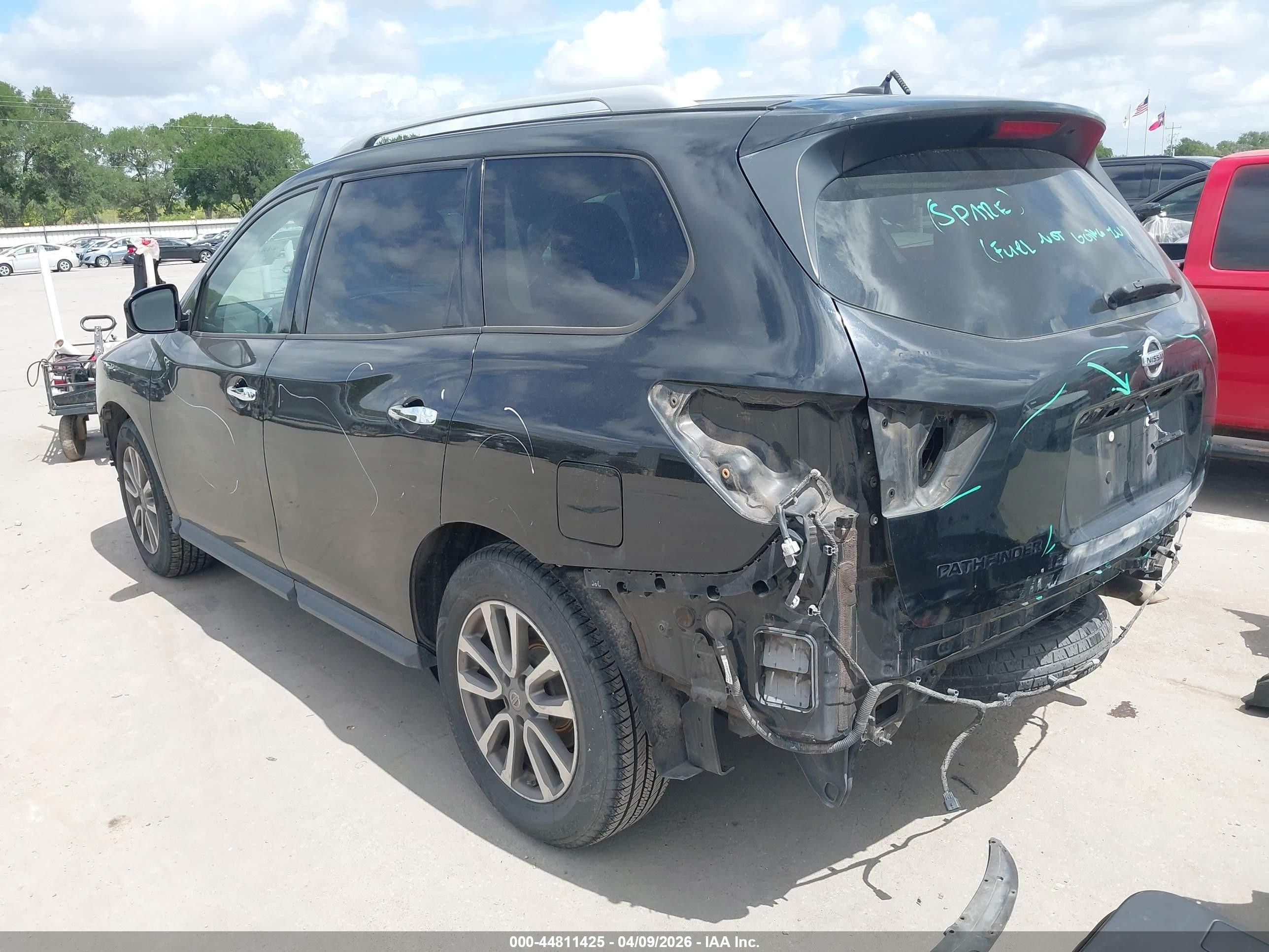 2015 Nissan Pathfinder Platinum/s/sl/sv Black vin: 5N1AR2MN7FC658512