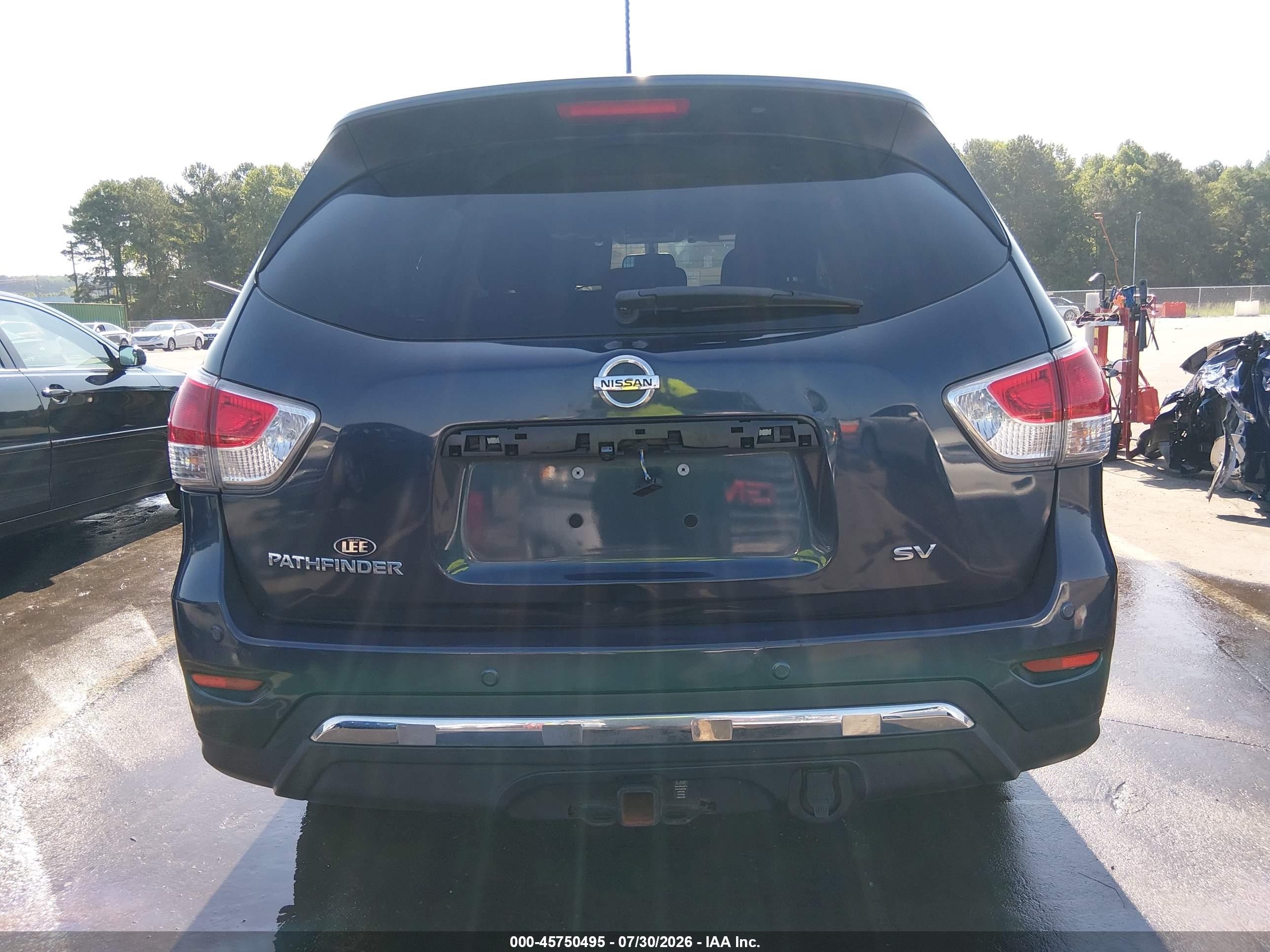 2015 Nissan Pathfinder Sv Black vin: 5N1AR2MN7FC682714