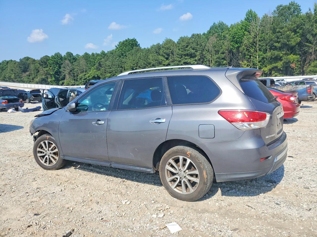 2015 Nissan Pathfinder Sv Gray vin: 5N1AR2MN7FC702556