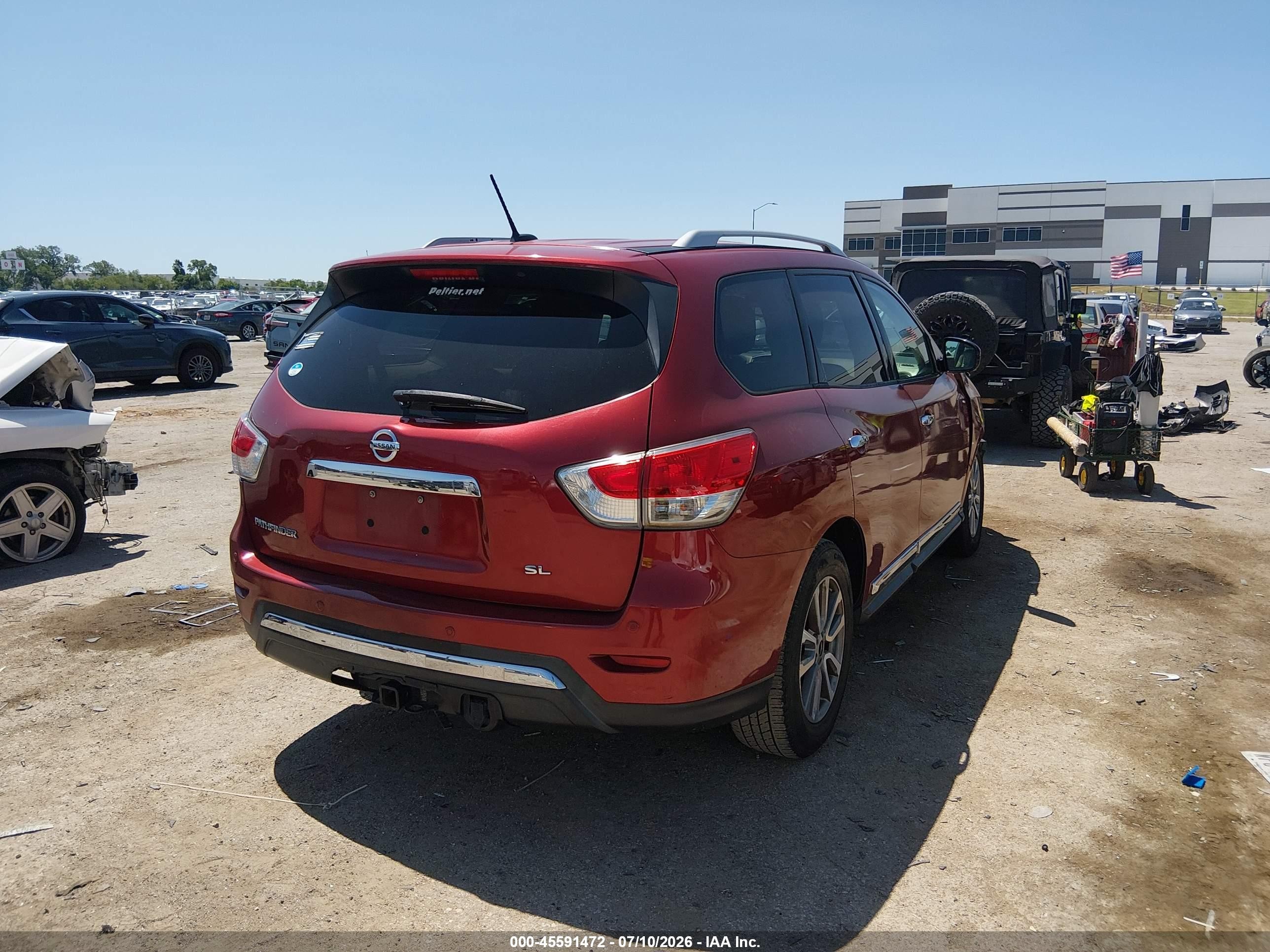 2015 Nissan Pathfinder Platinum/s/sl/sv Red vin: 5N1AR2MN7FC702881