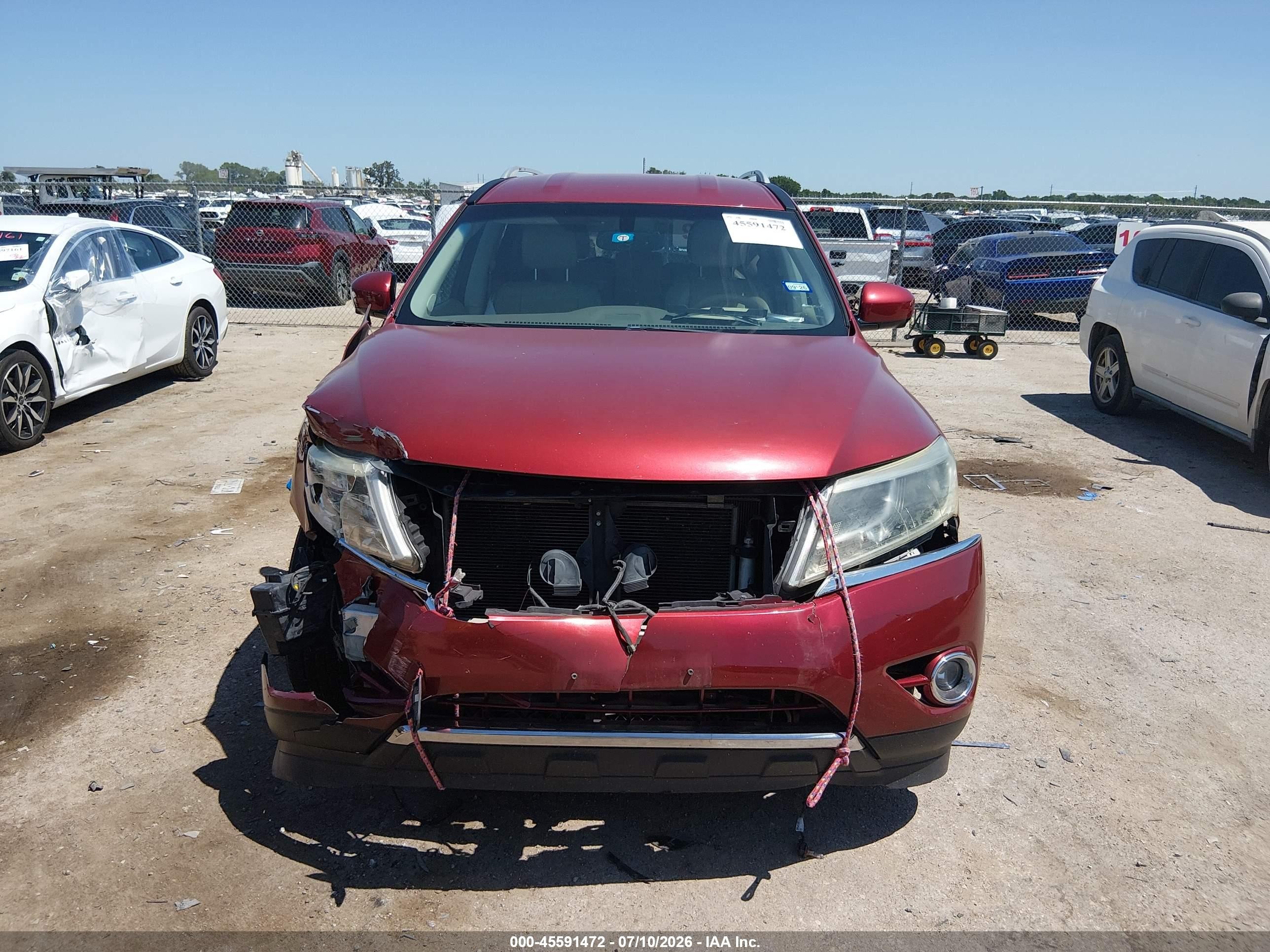 2015 Nissan Pathfinder Platinum/s/sl/sv Red vin: 5N1AR2MN7FC702881