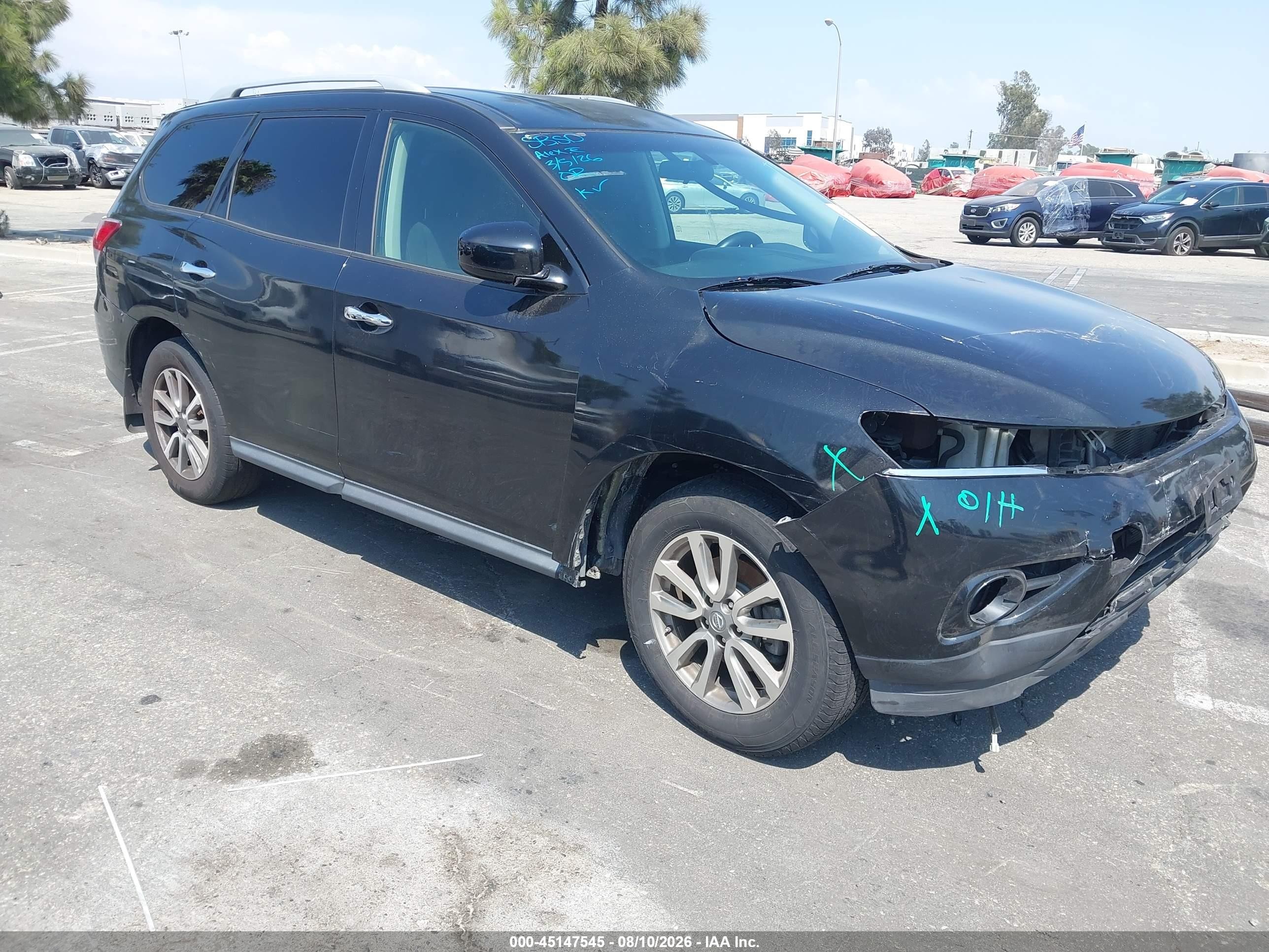 2015 Nissan Pathfinder S Черный vin: 5N1AR2MN7FC713007