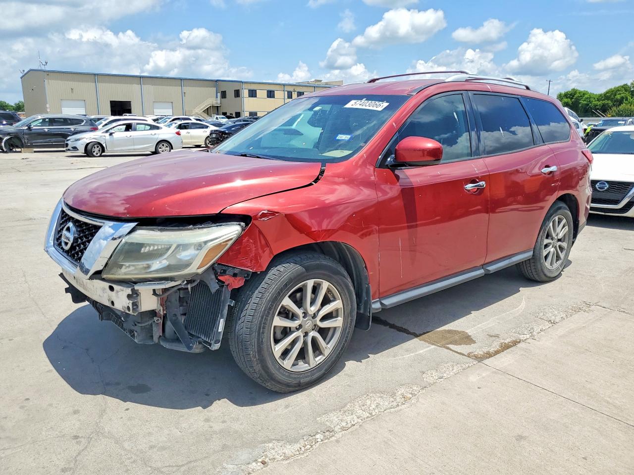 2016 Nissan Pathfinder S Red vin: 5N1AR2MN7GC608856
